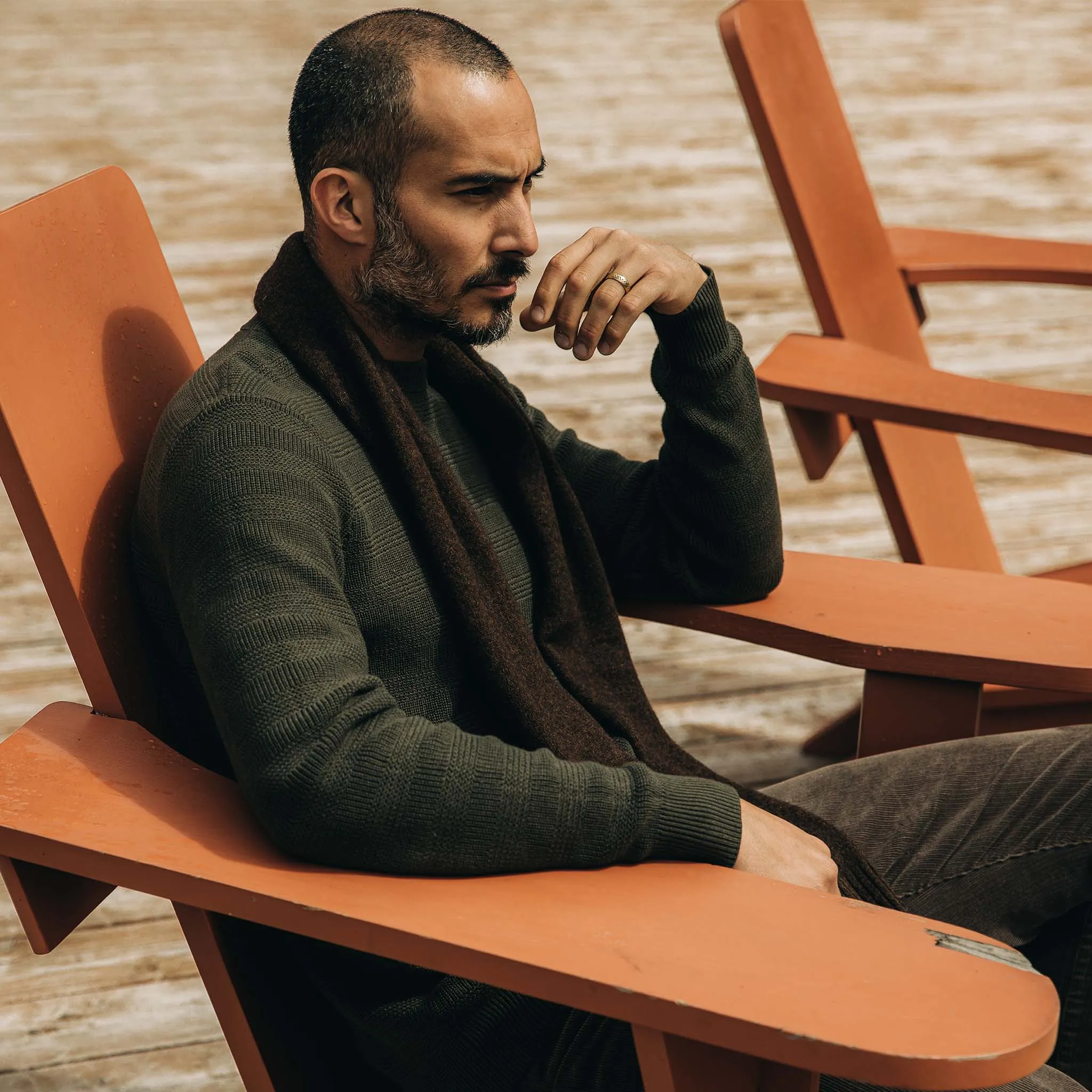 The Lodge Scarf in Coffee sold by Taylor Stitch product image thumbnail 3