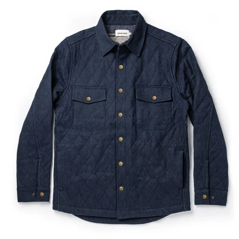 The Quilted Jacket in Indigo Boss Duck sold by Taylor Stitch