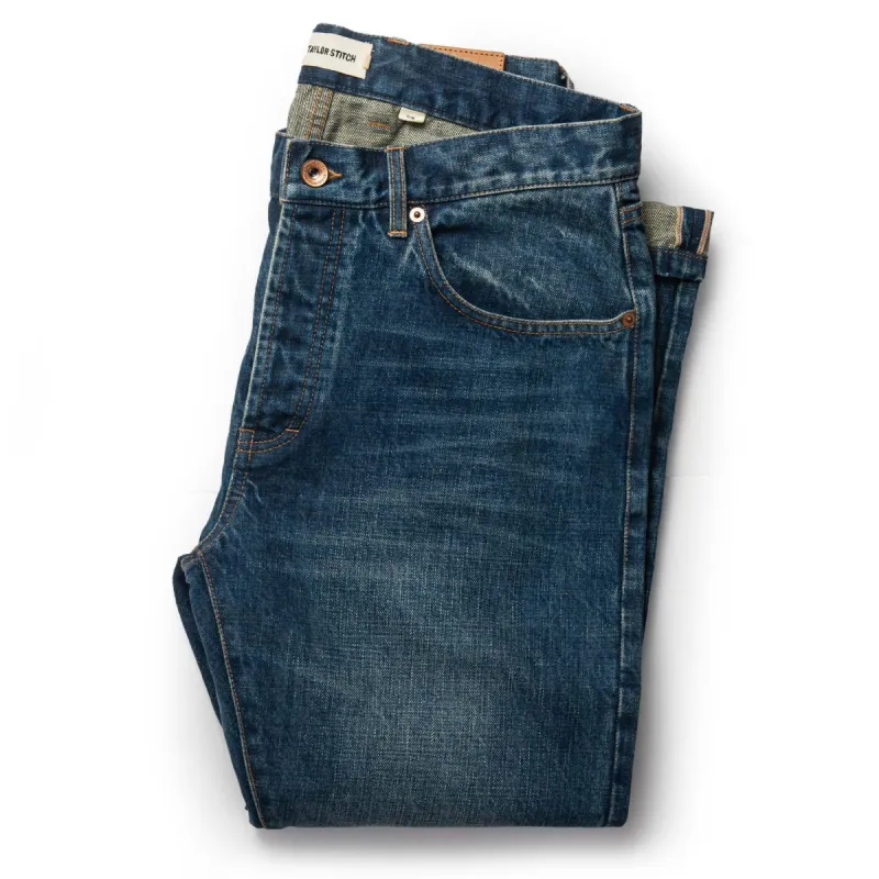 The Slim Jean in Sawyer Wash Organic Selvage sold by Taylor Stitch
