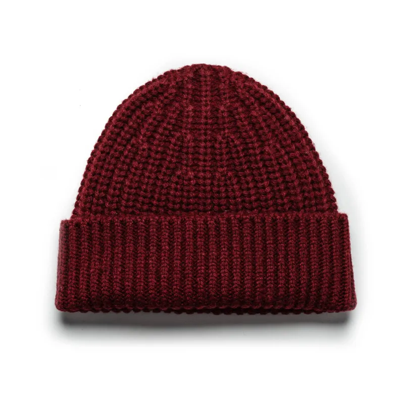 The Beanie in Maroon sold by Taylor Stitch