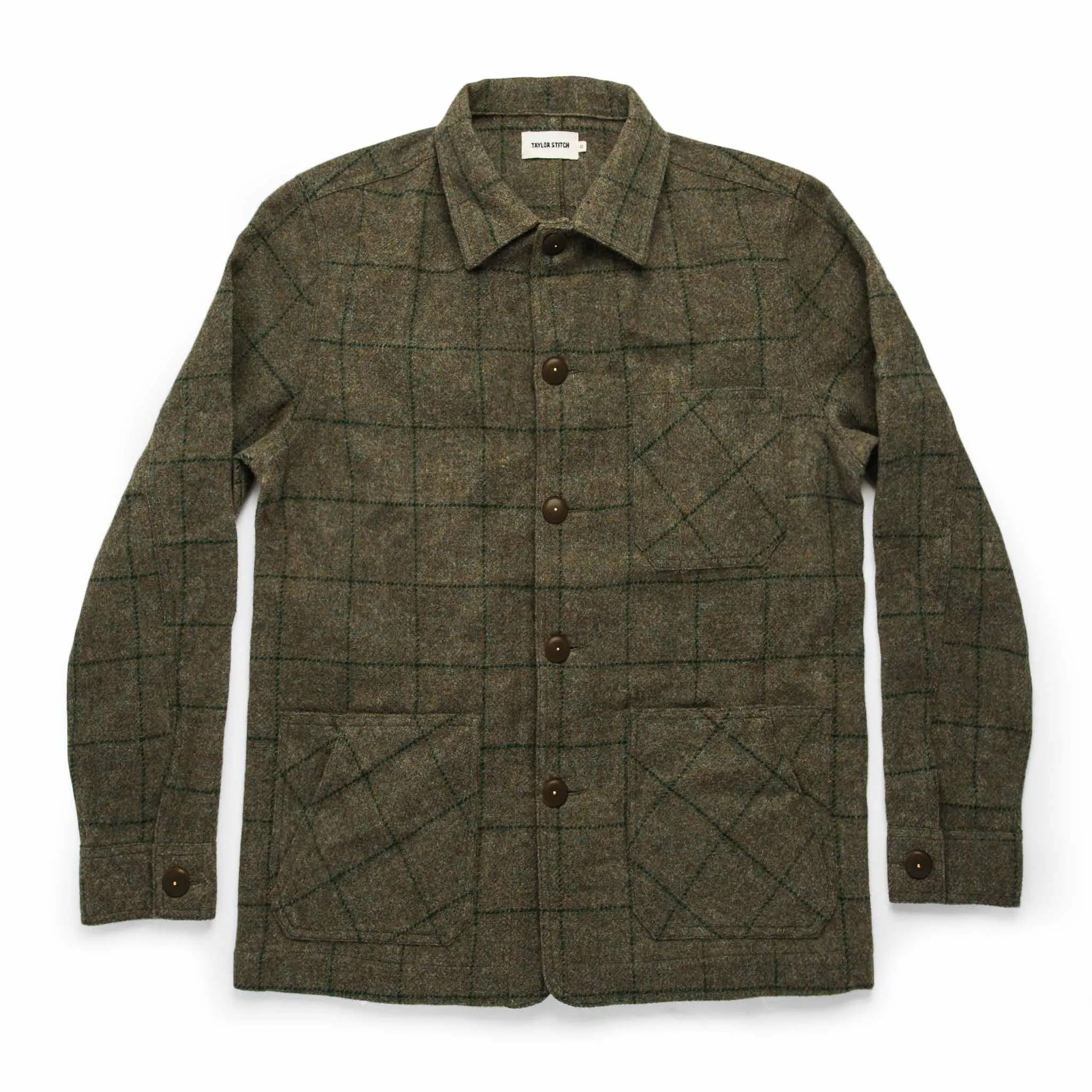 The Ojai Jacket in Windowpane Wool sold by Taylor Stitch