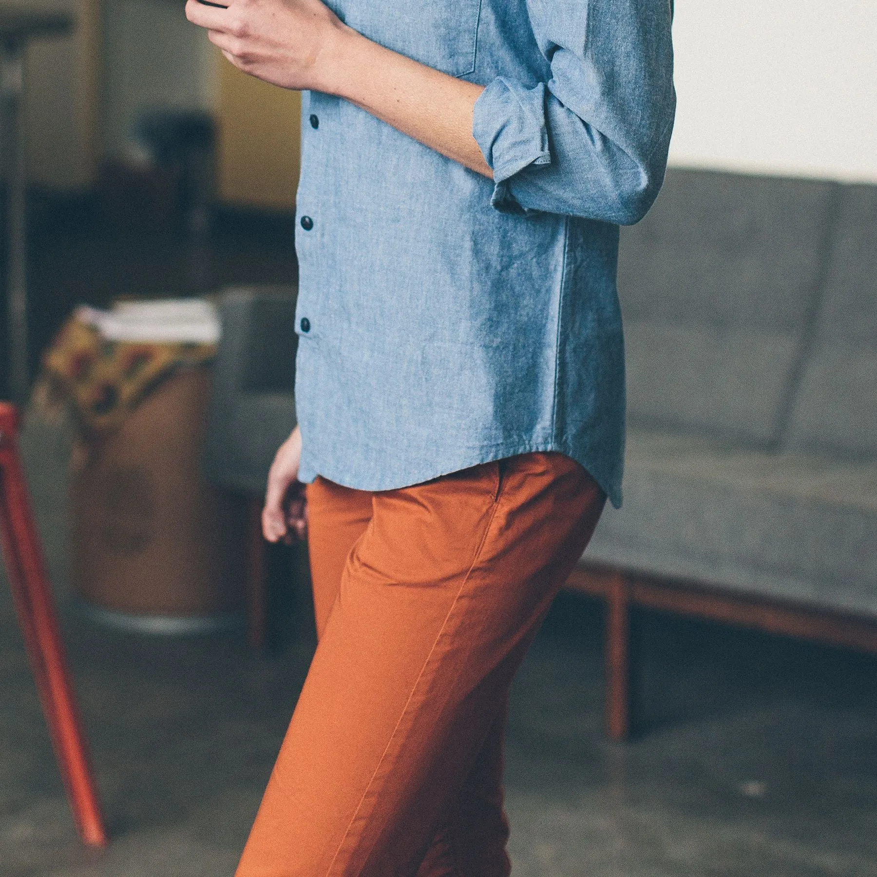 The Curator Pant in Rust sold by Taylor Stitch product image thumbnail 4