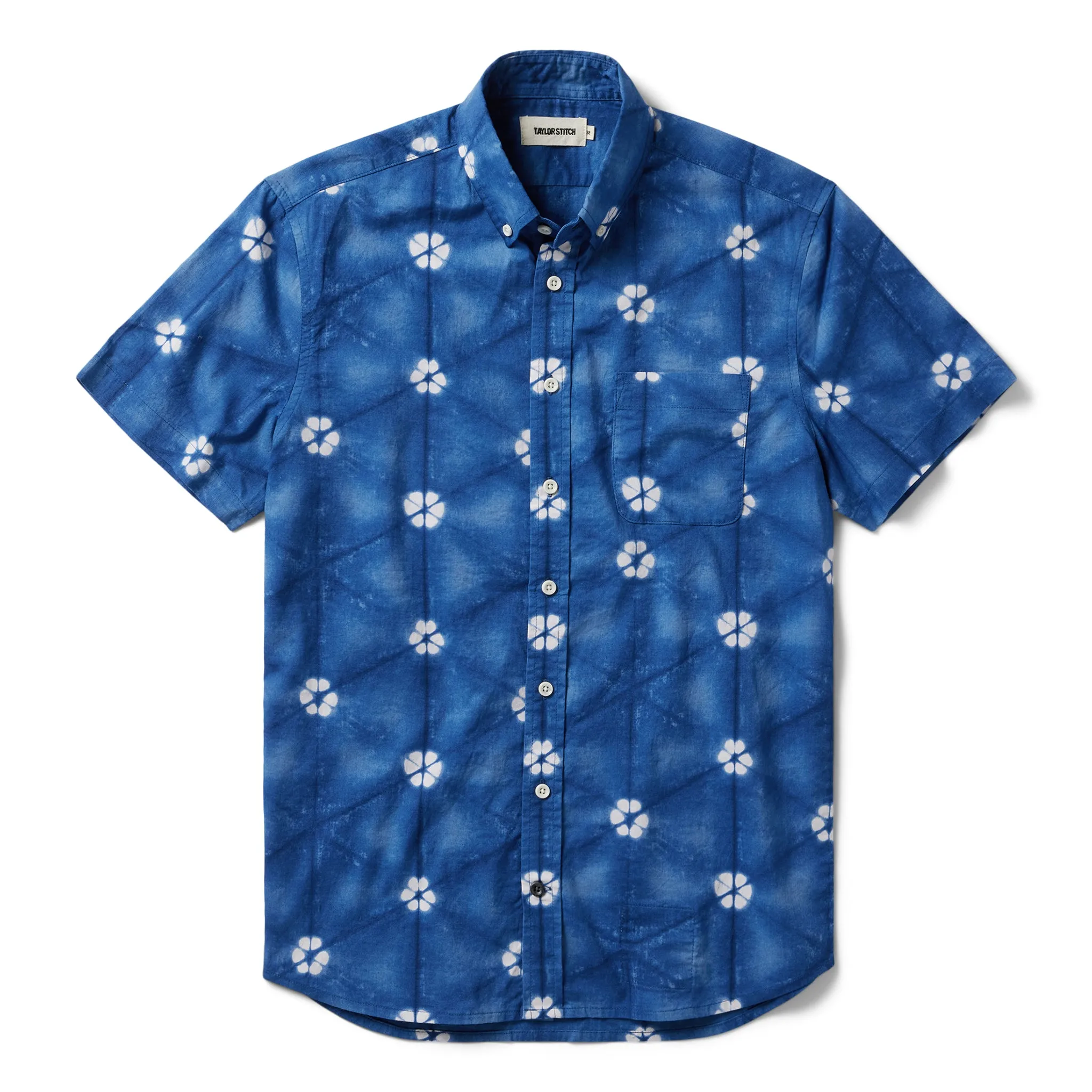 The Short Sleeve Jack in Deep Navy Floral sold by Taylor Stitch