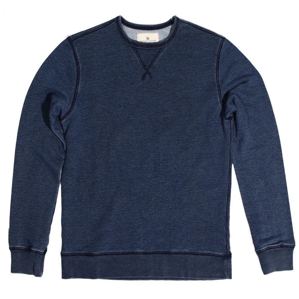 The Crewneck Sweatshirt in Sea Washed Indigo sold by Taylor Stitch