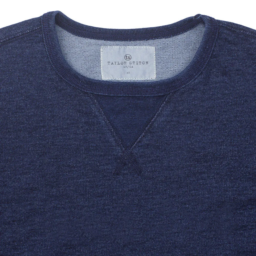 The Crewneck Sweatshirt in Sea Washed Indigo sold by Taylor Stitch product image thumbnail 2