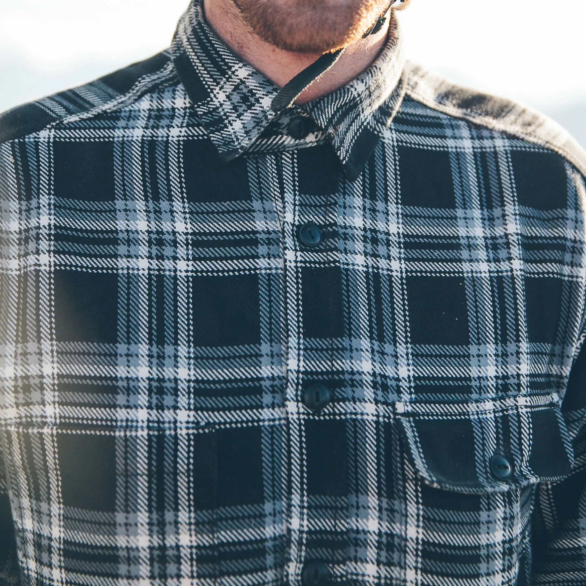 The Triple Needle Moto Utility Shirt in Black sold by Taylor Stitch product image thumbnail 4