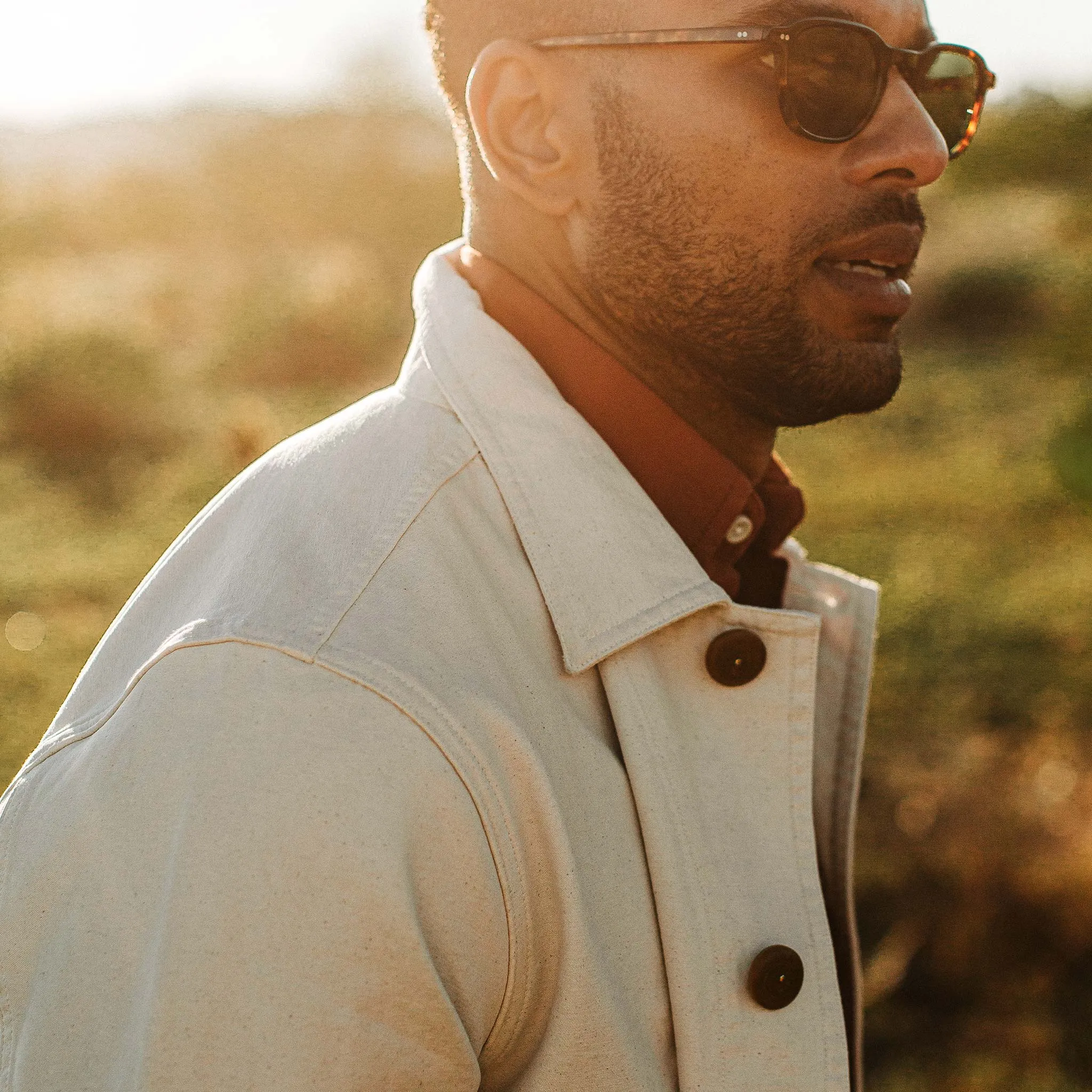 The Ojai Jacket in Natural Reverse Sateen sold by Taylor Stitch product image thumbnail 4