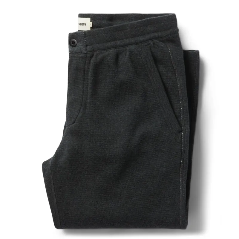 The Weekend Pant in Coal Double Knit sold by Taylor Stitch