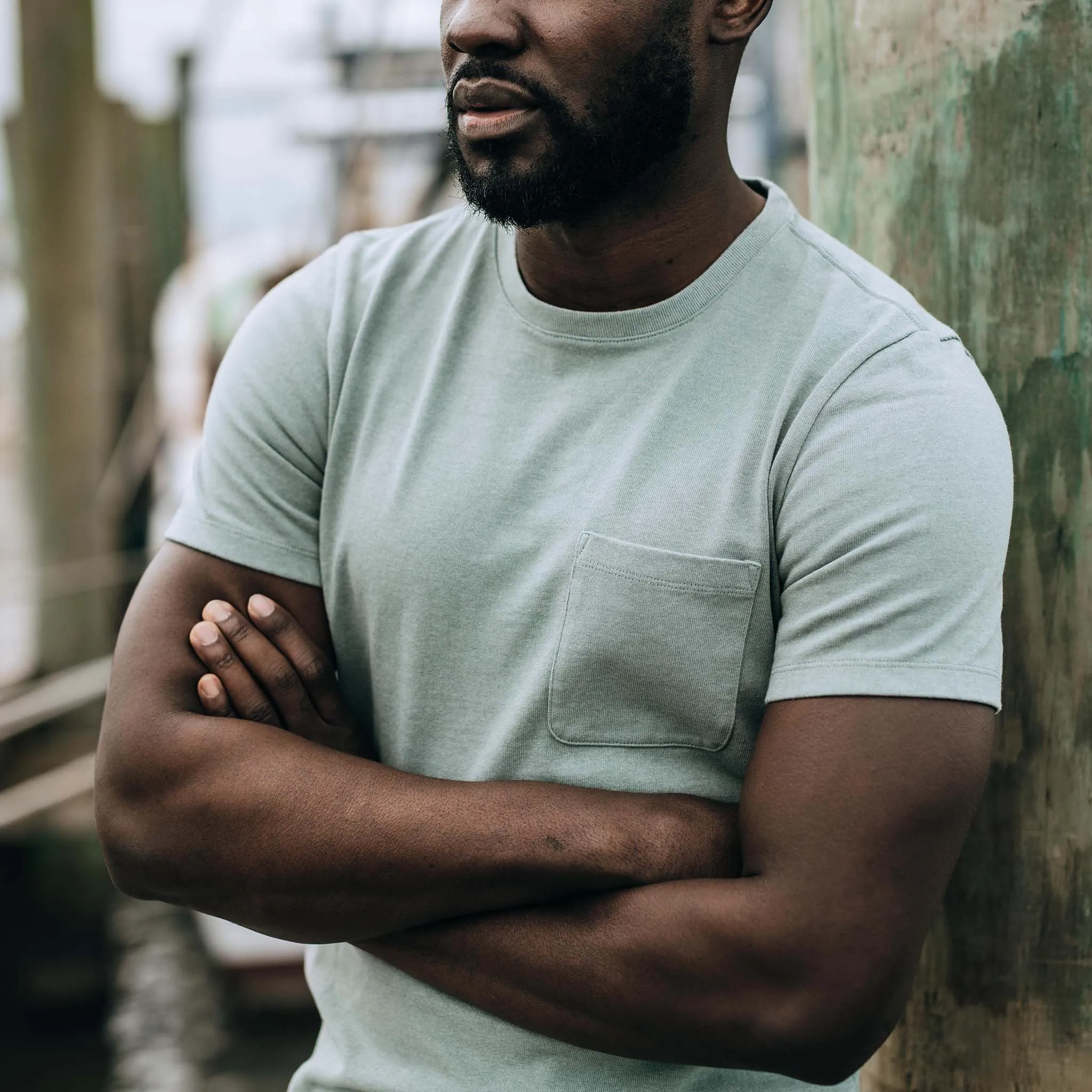 The Heavy Bag Tee in Slate sold by Taylor Stitch product image thumbnail 3