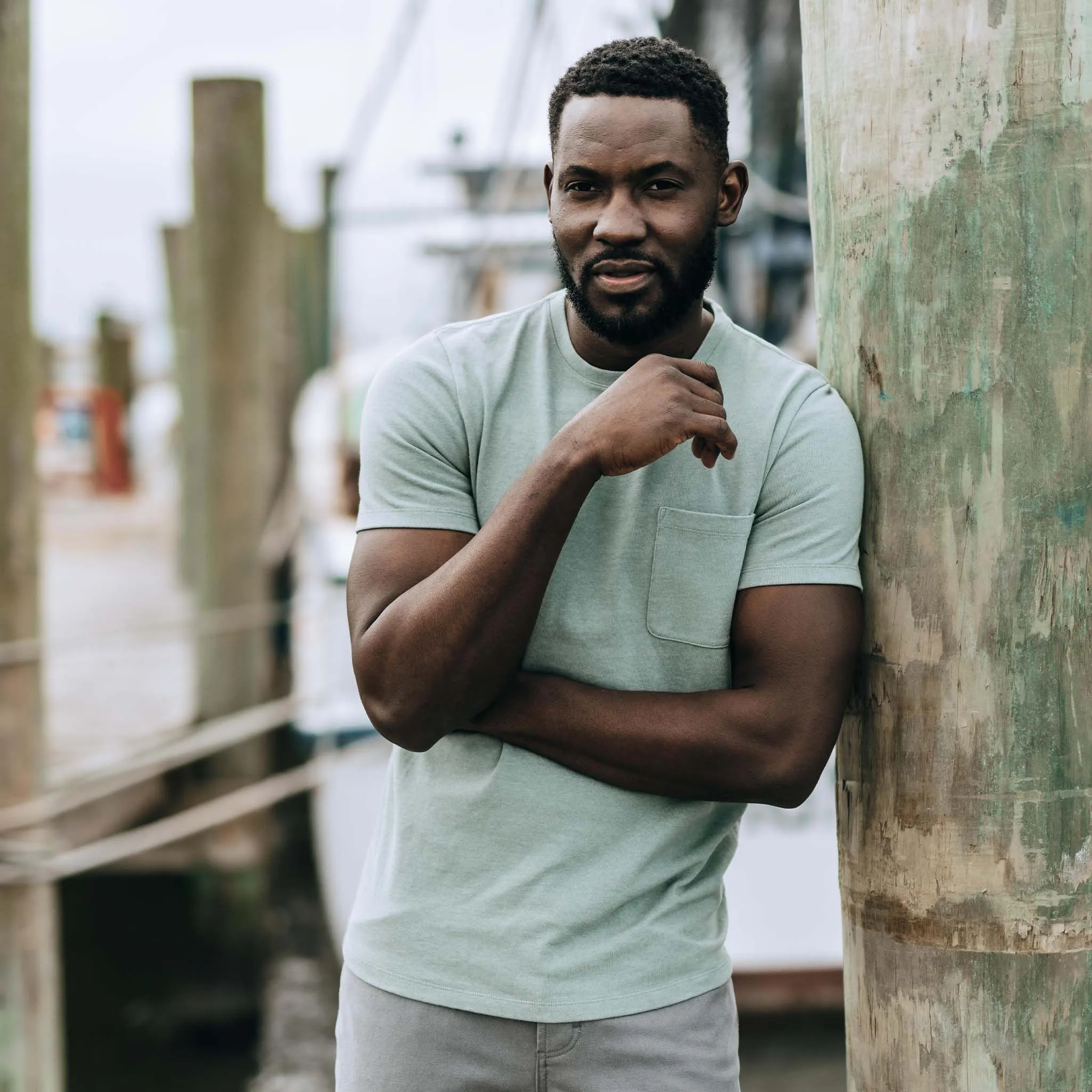 The Heavy Bag Tee in Slate sold by Taylor Stitch product image thumbnail 2