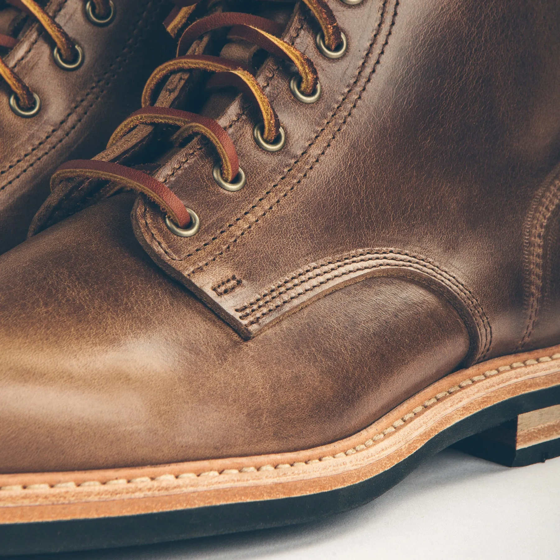 The Plain Toe Moto Boot in Natural Chromexcel sold by Taylor Stitch product image thumbnail 5