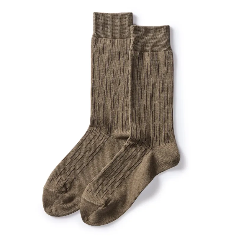 The Crew Sock in Rain Drop Camo sold by Taylor Stitch