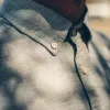 The Short Sleeve Jack in Heather Navy sold by Taylor Stitch