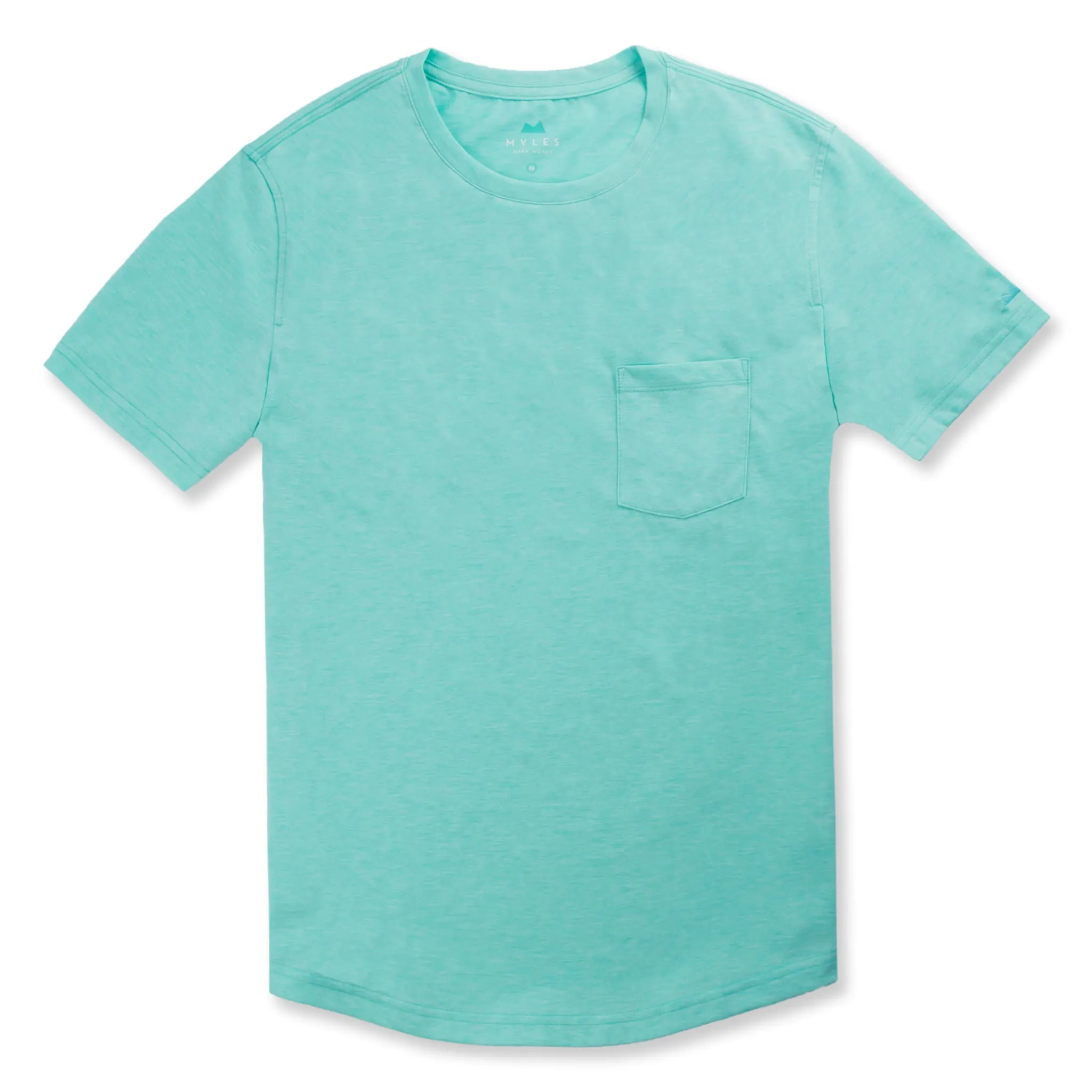 The Myles Everyday Tee in Heather Waterfall sold by Taylor Stitch