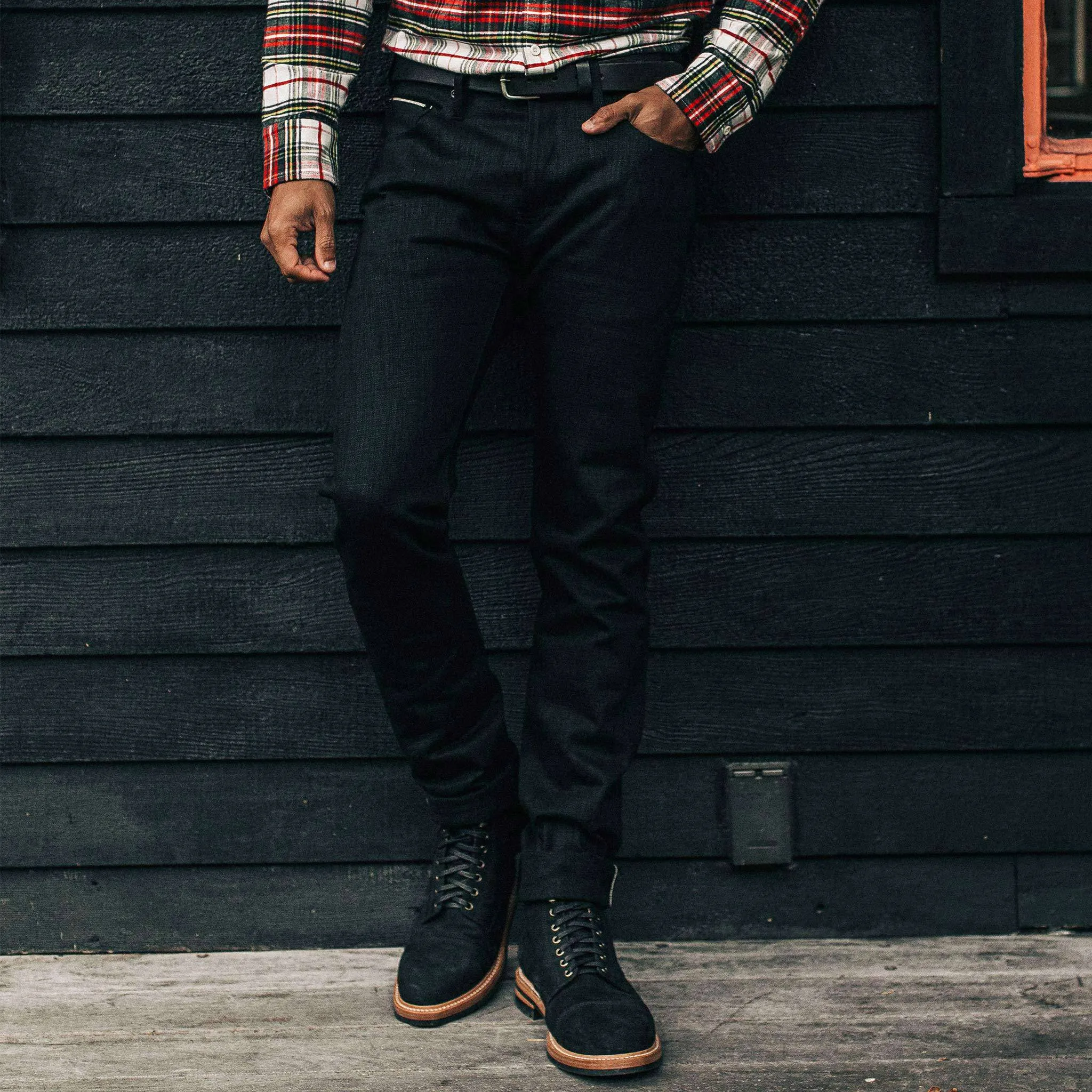 The Slim Jean in Black Selvage sold by Taylor Stitch product image thumbnail 2