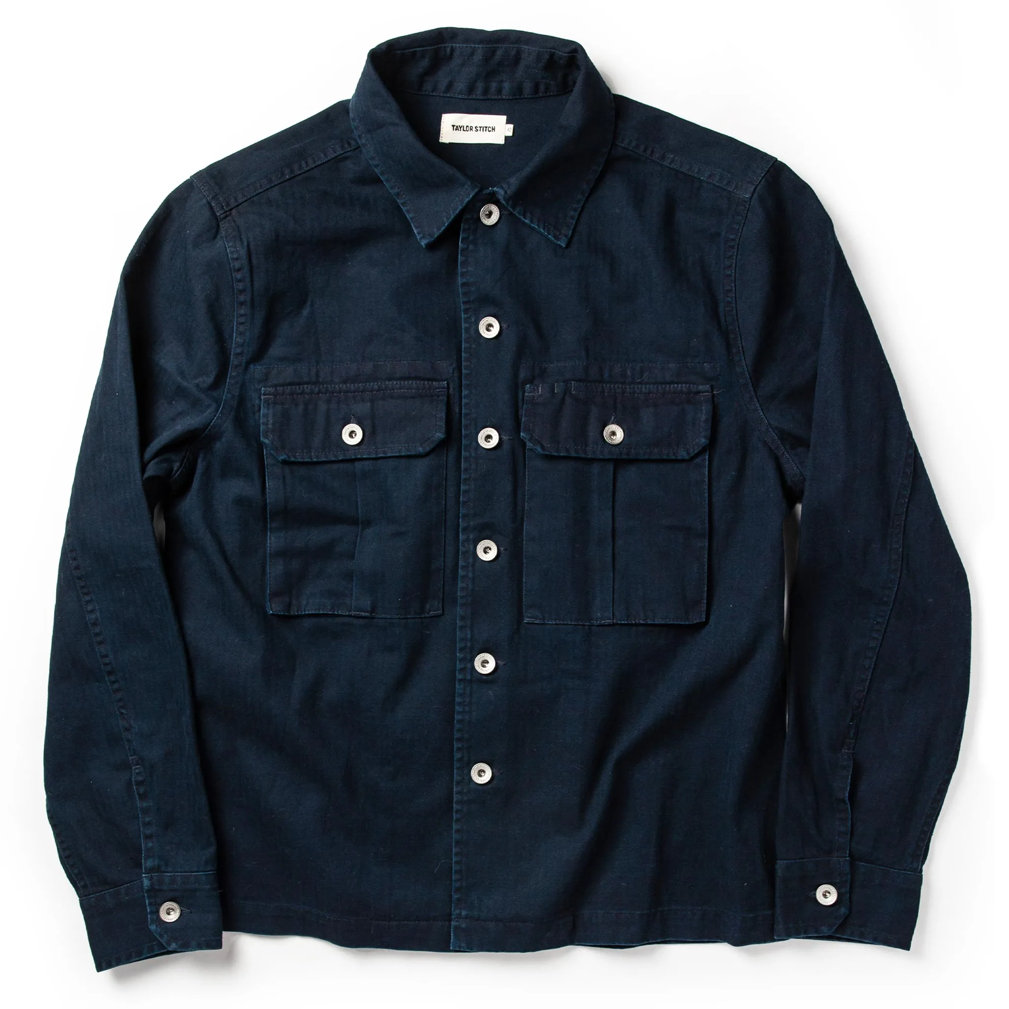The HBT Jacket in Washed Navy sold by Taylor Stitch