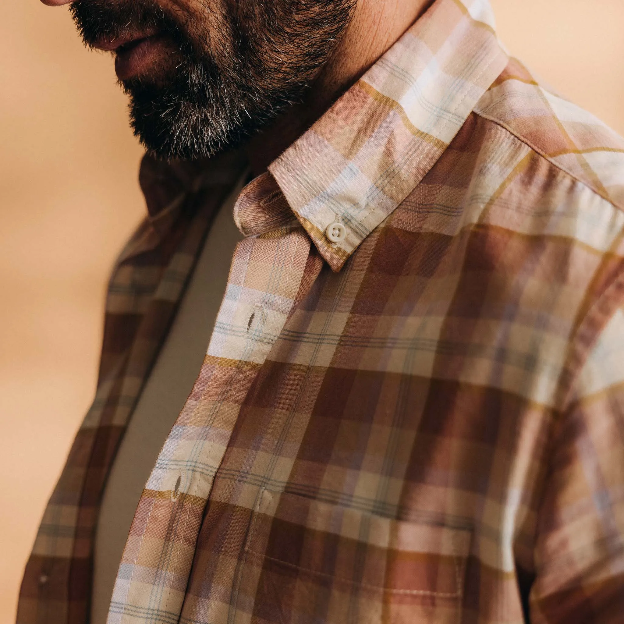 The Jack in Baked Clay Plaid sold by Taylor Stitch product image thumbnail 4