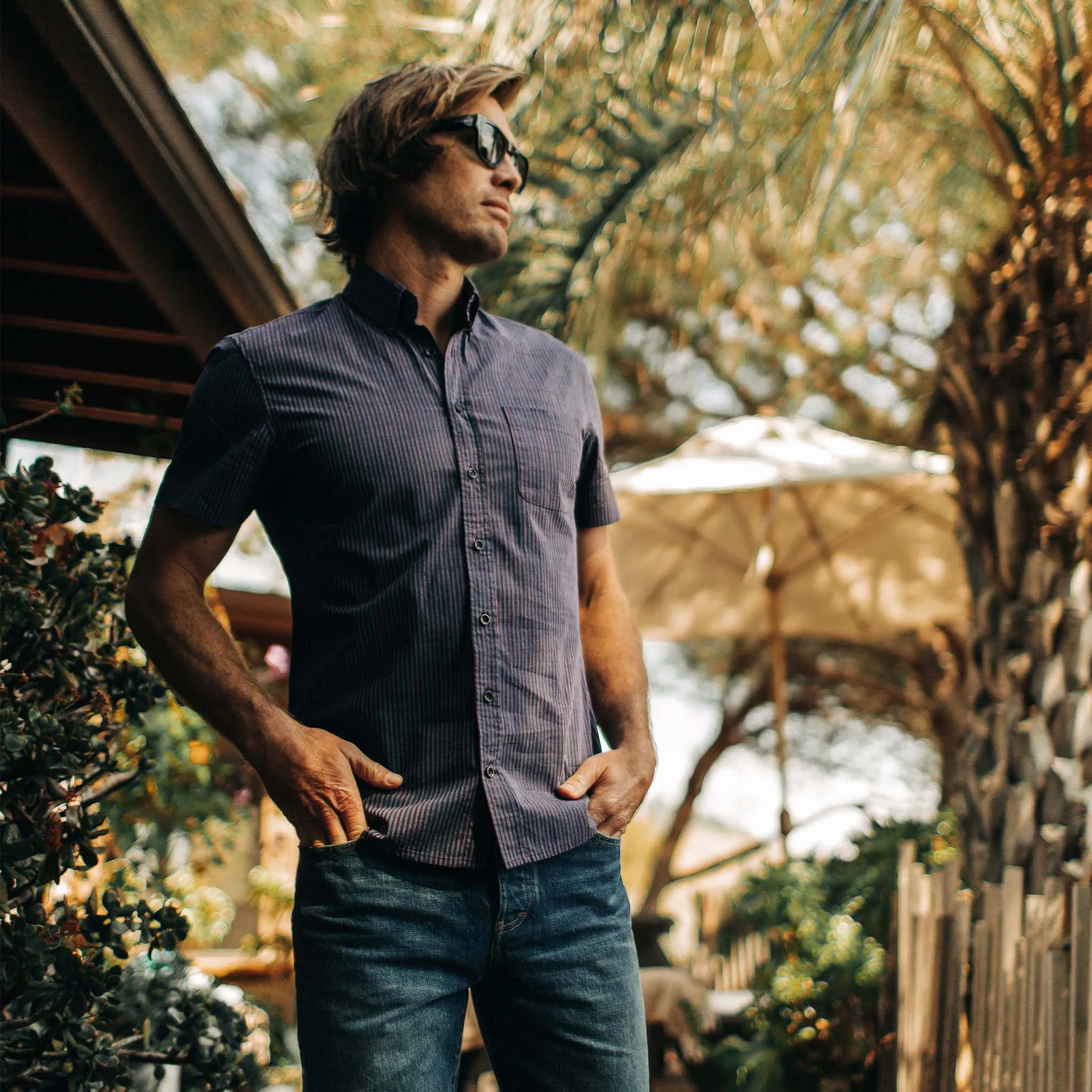 The Short Sleeve Jack in Blue Stripe sold by Taylor Stitch product image thumbnail 2