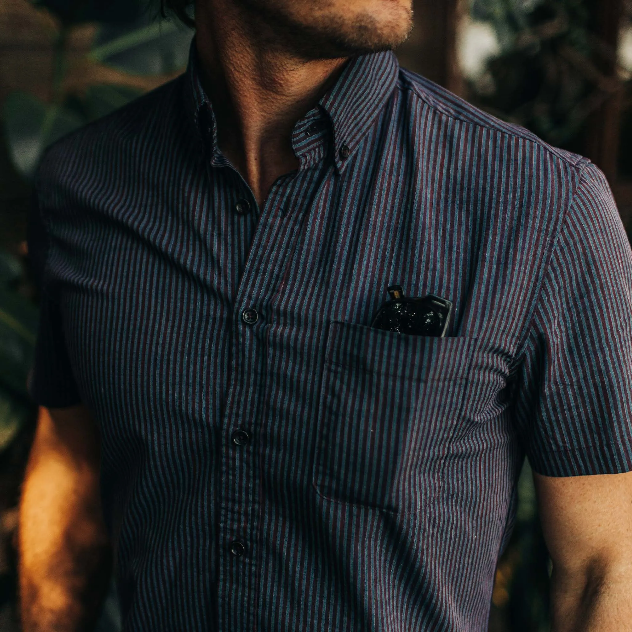 The Short Sleeve Jack in Blue Stripe sold by Taylor Stitch product image thumbnail 3