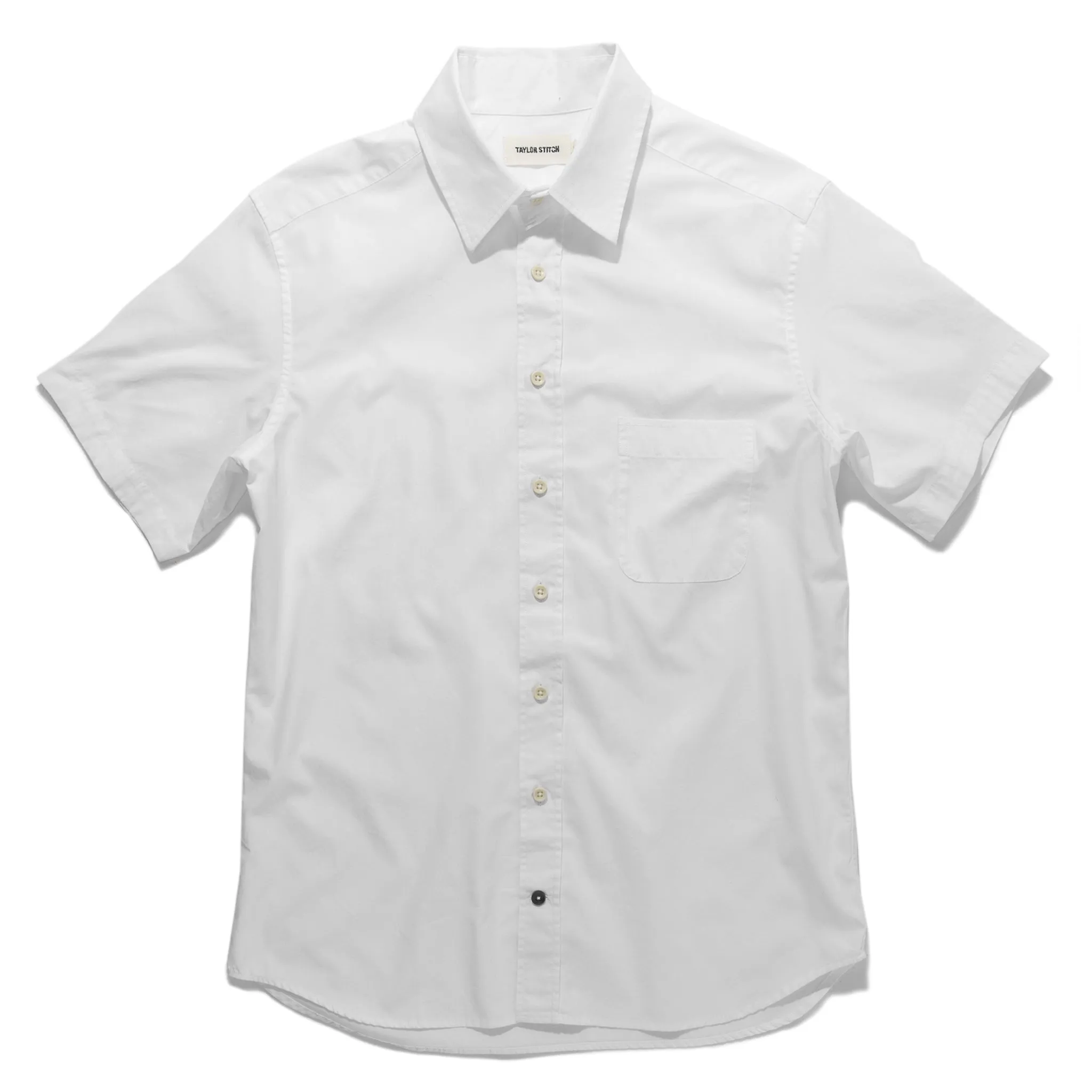 The Short Sleeve California in White Poplin sold by Taylor Stitch