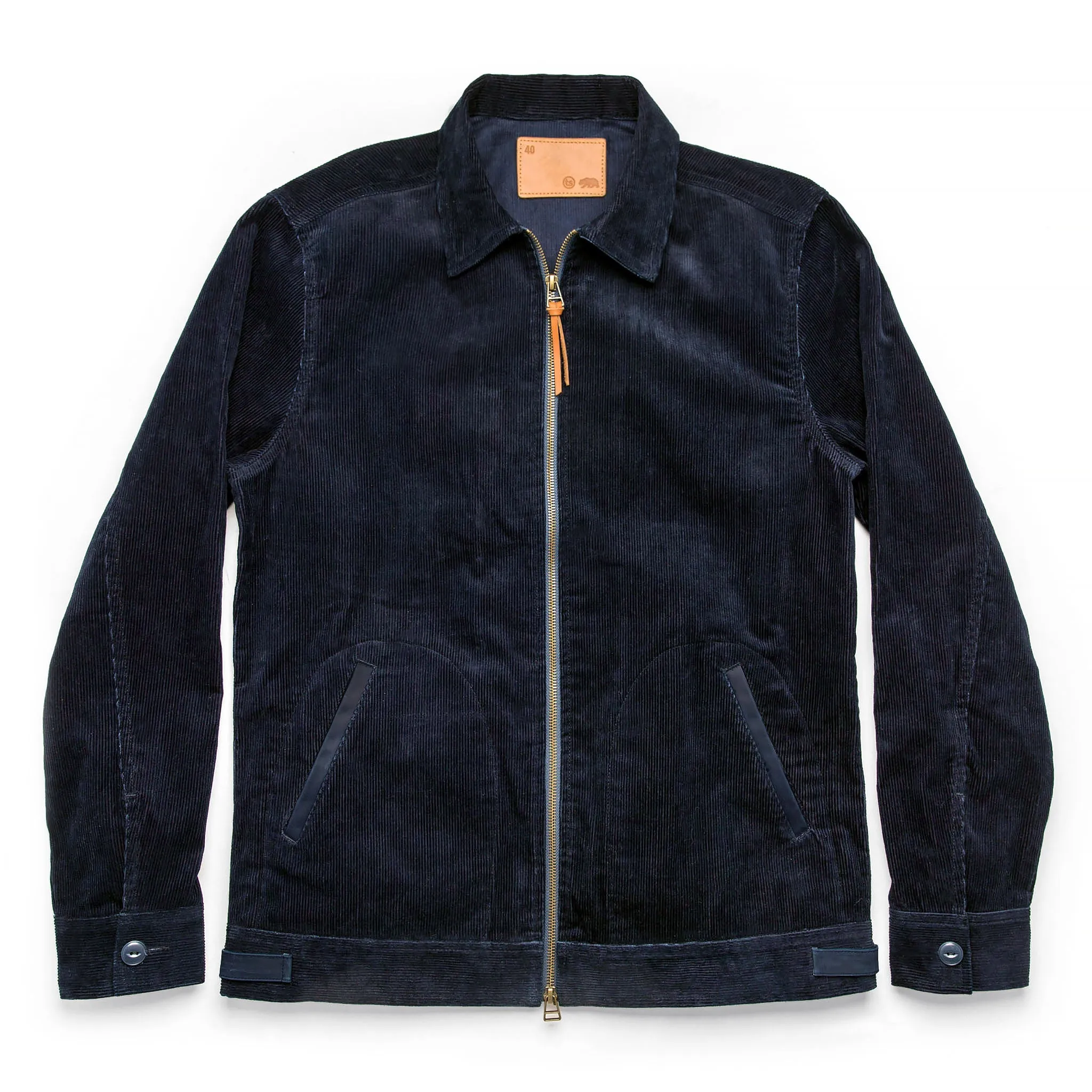 The Piston Jacket in Indigo Corduroy sold by Taylor Stitch