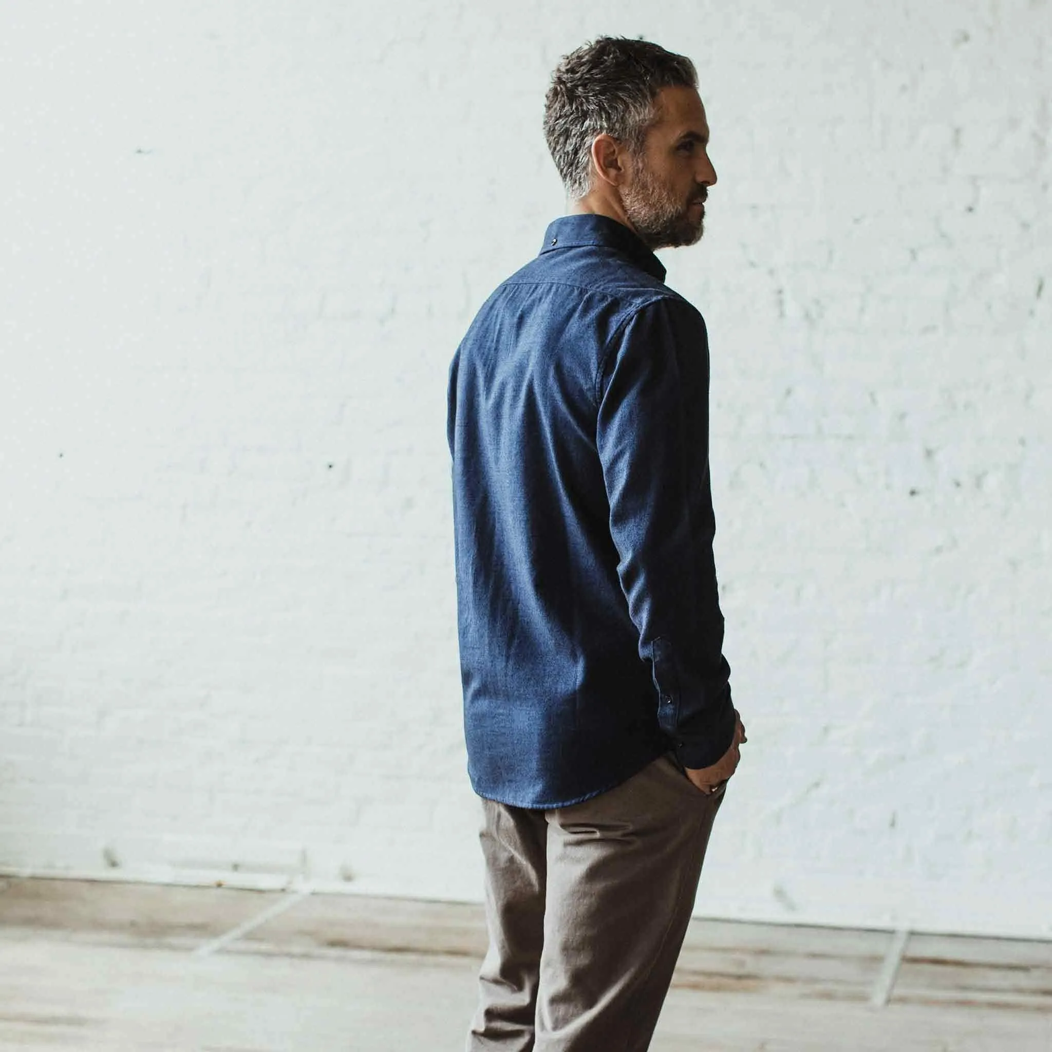 The Jack in Brushed Navy Oxford sold by Taylor Stitch product image thumbnail 4