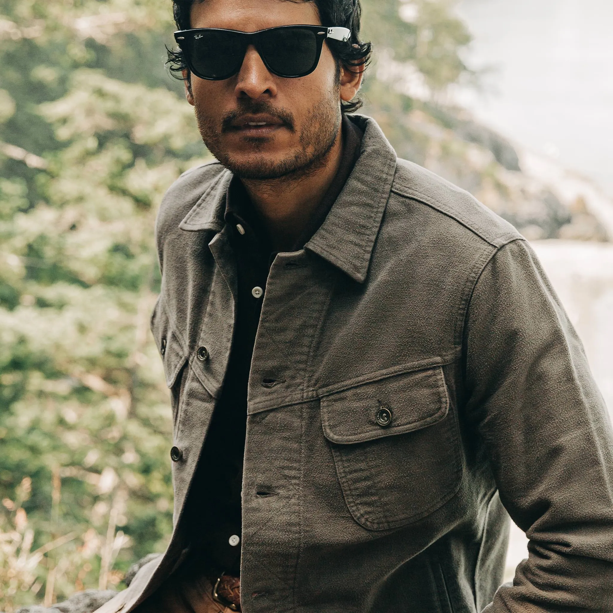 The Long Haul Jacket in Moss Brushed Reverse Sateen sold by Taylor Stitch product image thumbnail 3