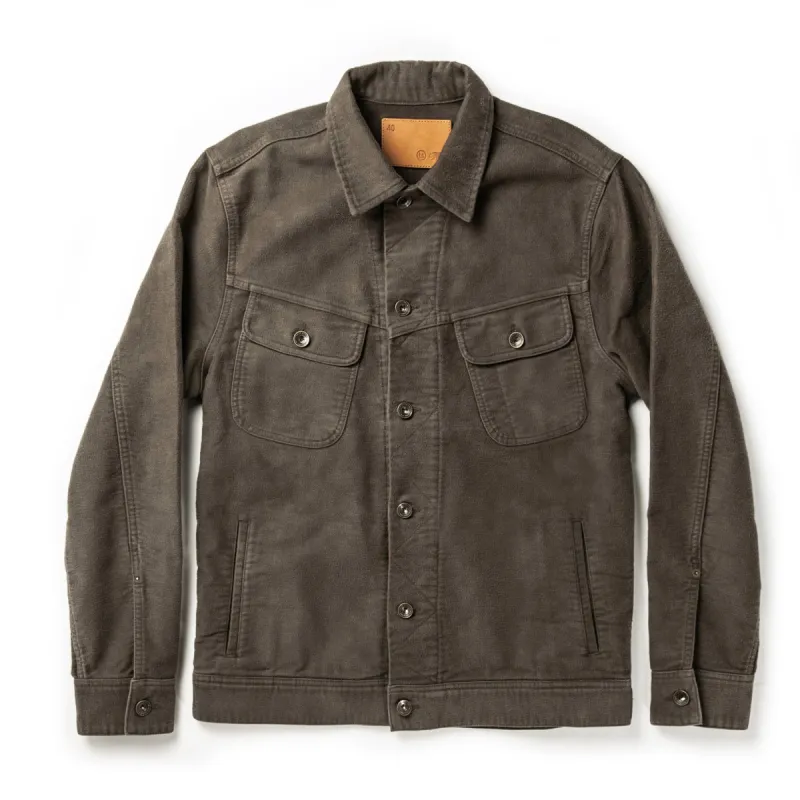 The Long Haul Jacket in Moss Brushed Reverse Sateen sold by Taylor Stitch