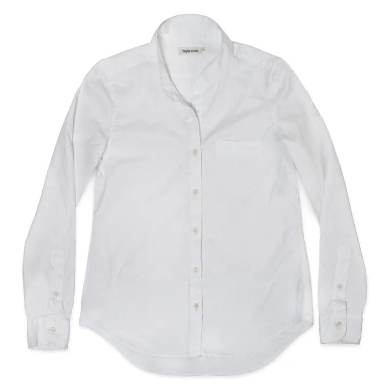 The Caroline in White Pinpoint Oxford sold by Taylor Stitch