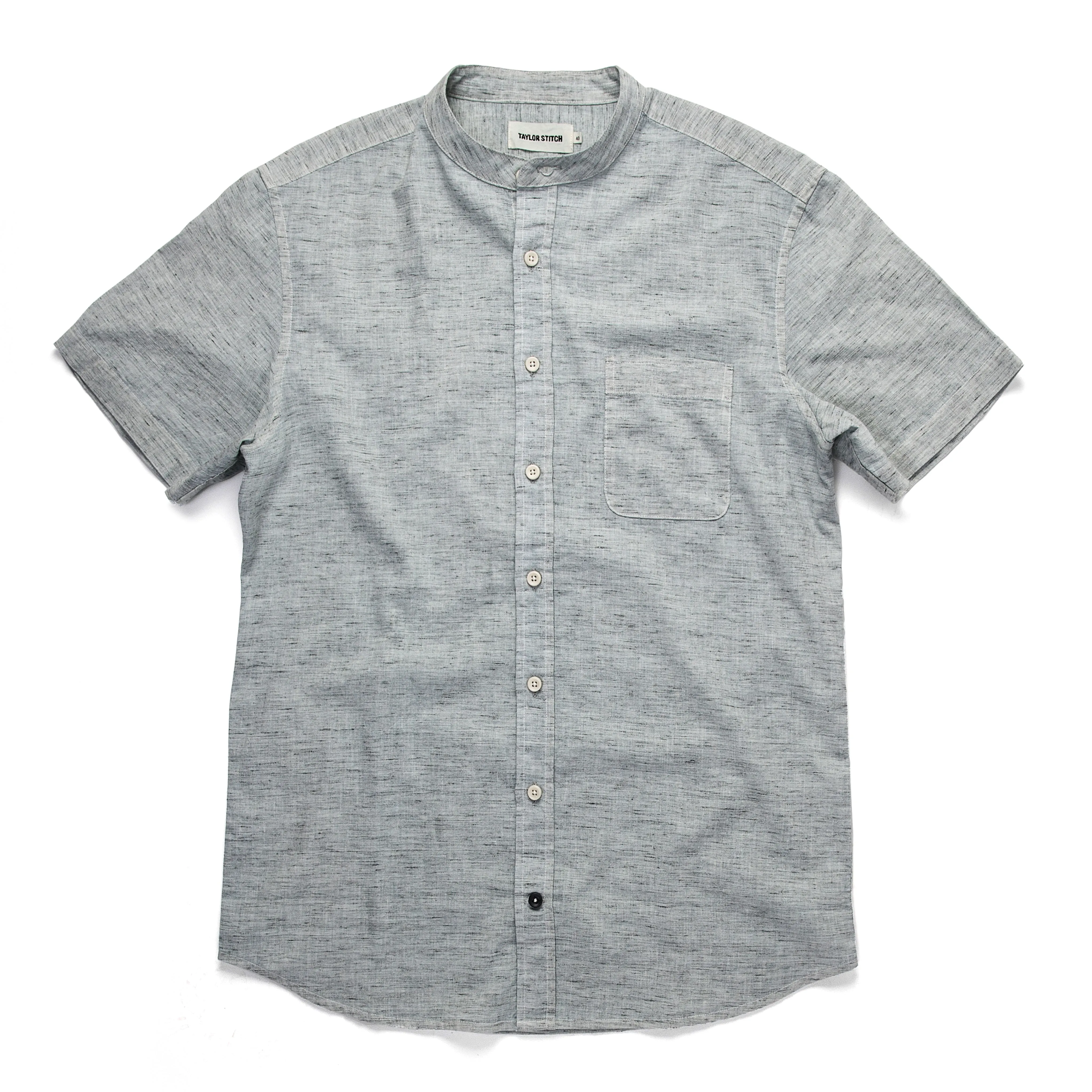 The Short Sleeve Bandit in Heather Grey sold by Taylor Stitch