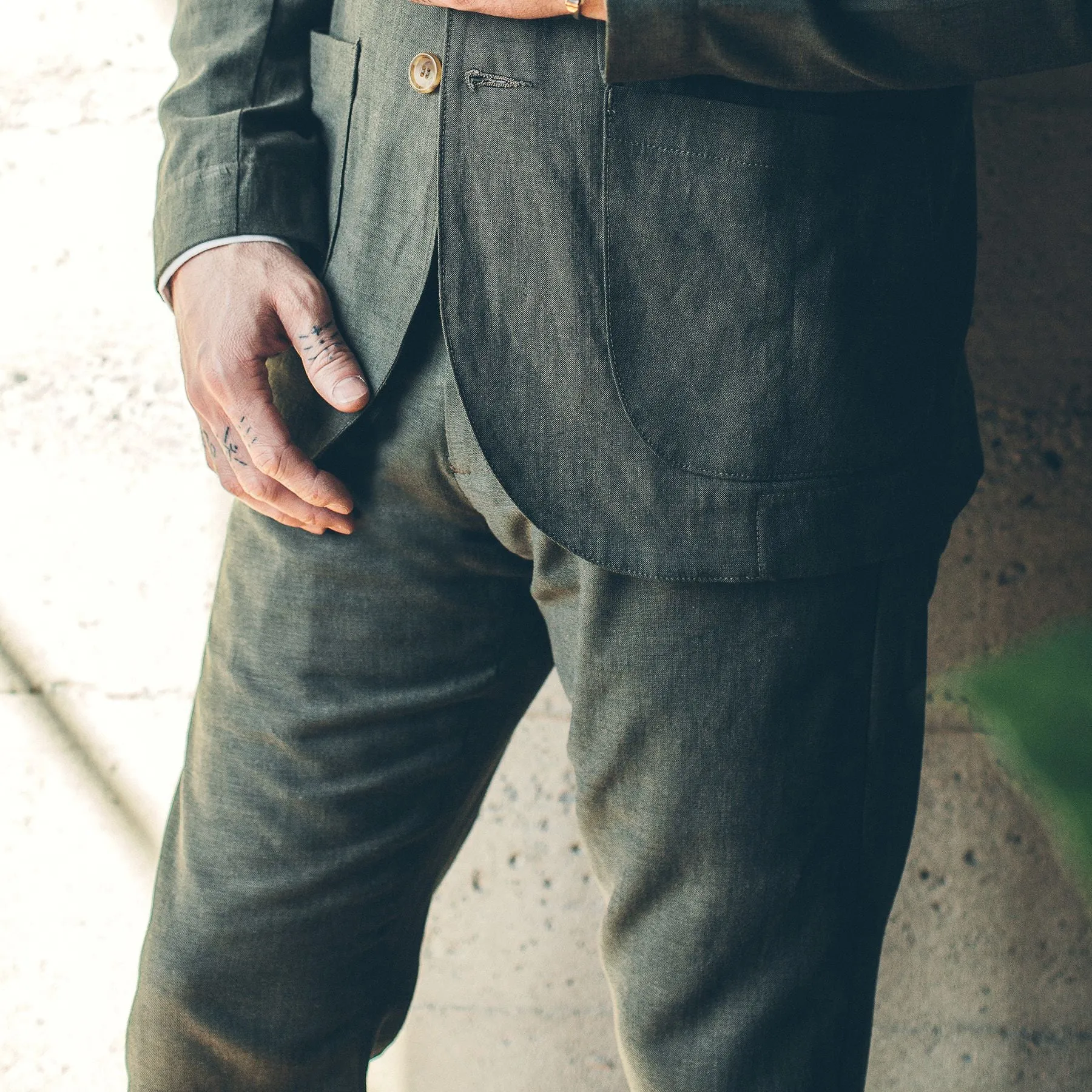 The Telegraph Trouser in Olive sold by Taylor Stitch product image thumbnail 3