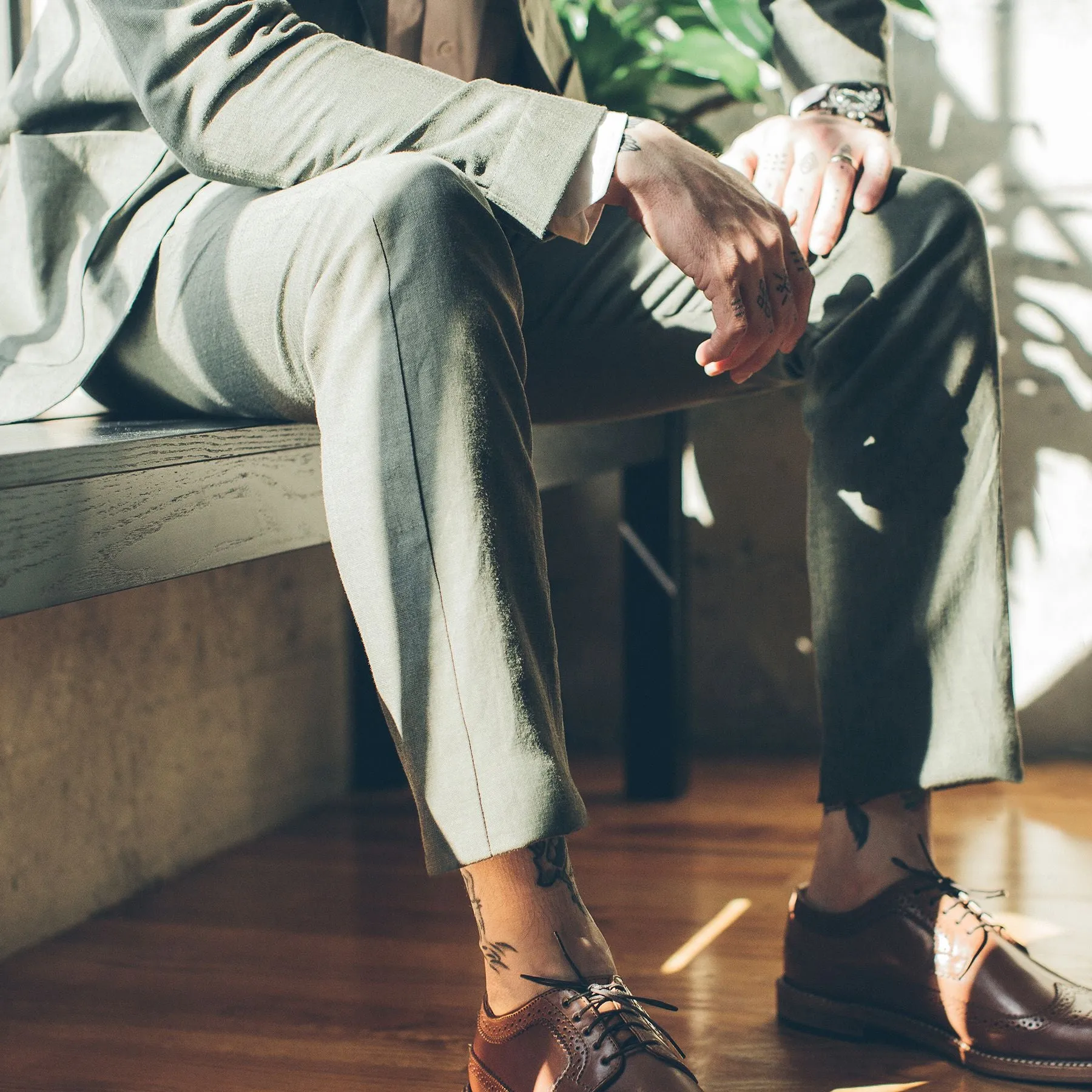 The Telegraph Trouser in Olive sold by Taylor Stitch product image thumbnail 2