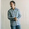 The Utility Shirt in Sun Bleached Indigo Check sold by Taylor Stitch