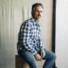The Utility Shirt in Sun Bleached Indigo Check sold by Taylor Stitch