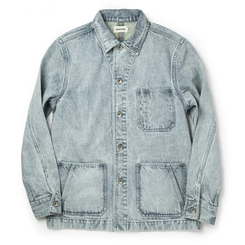 The Ojai Jacket in Washed Denim sold by Taylor Stitch