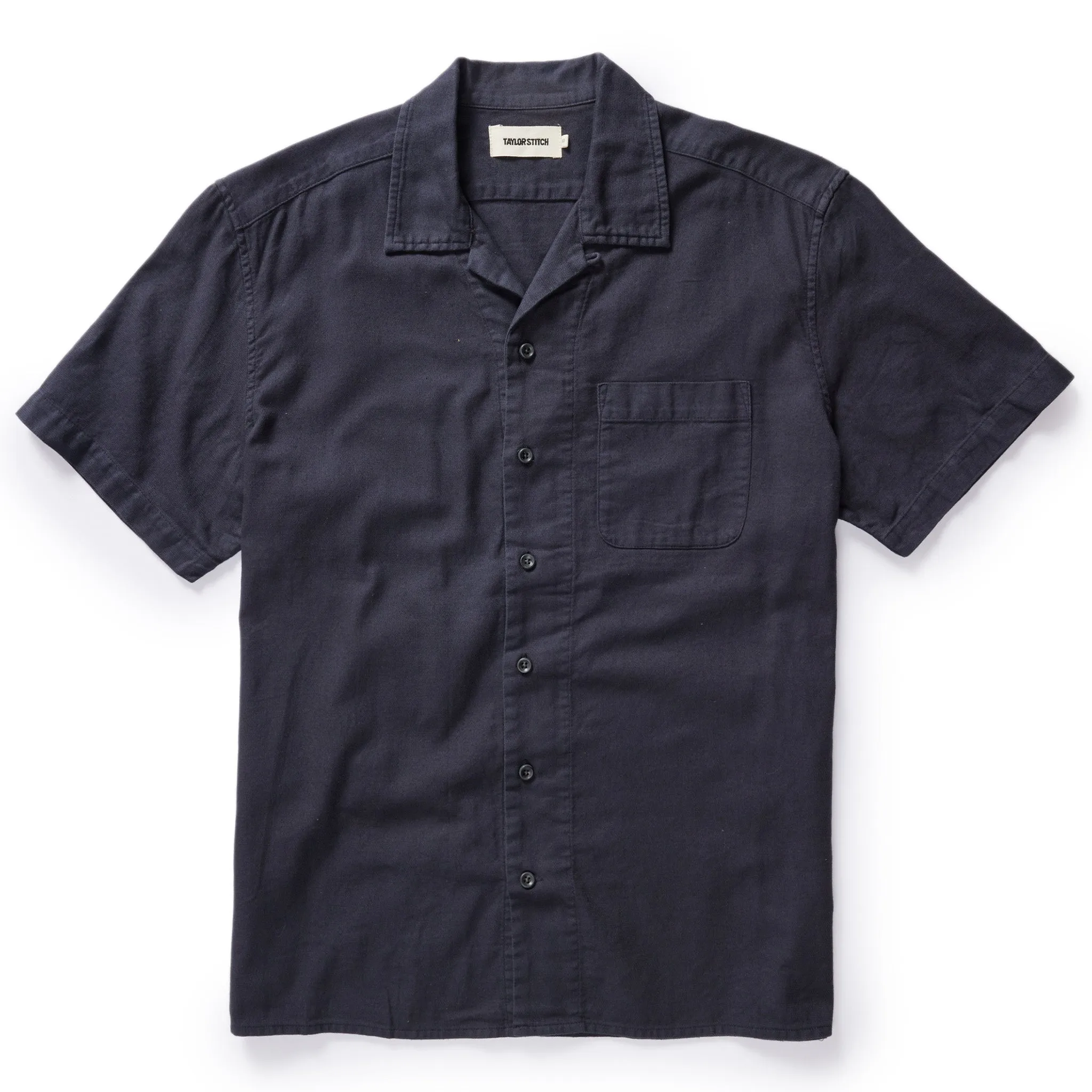 The Short Sleeve Hawthorne in Marine sold by Taylor Stitch