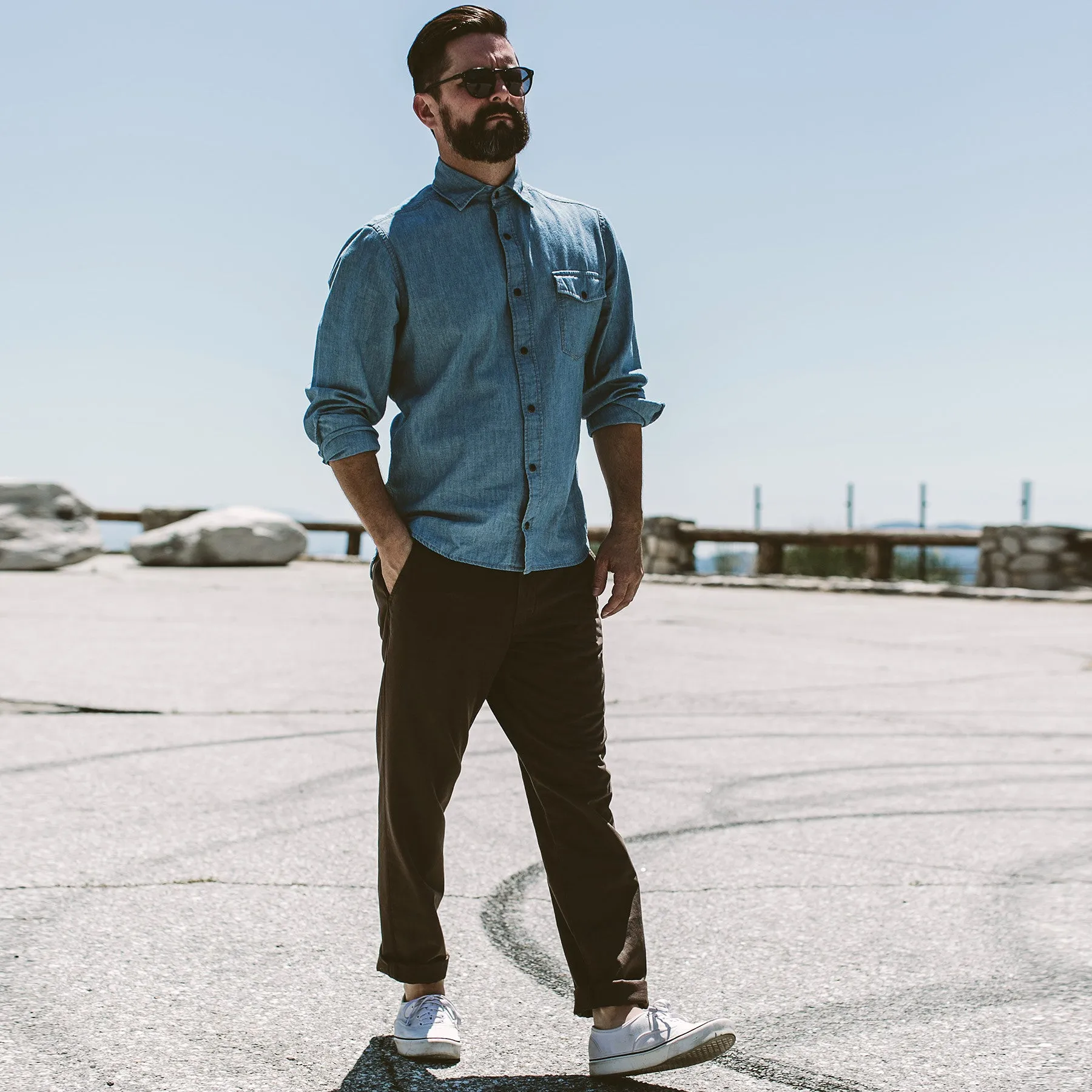 The Slim Chino in Chocolate sold by Taylor Stitch product image thumbnail 2