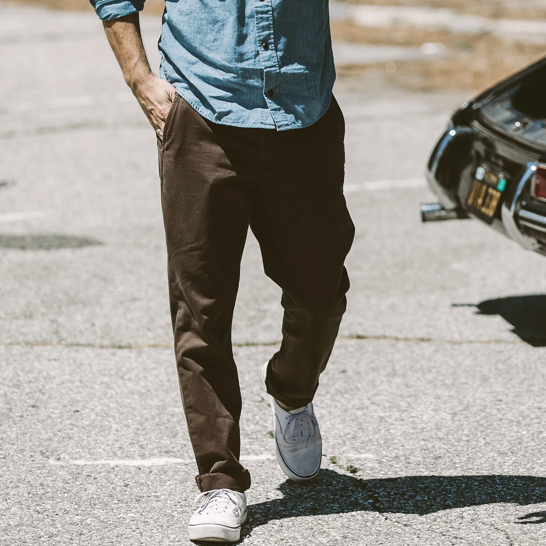 The Slim Chino in Chocolate sold by Taylor Stitch product image thumbnail 3