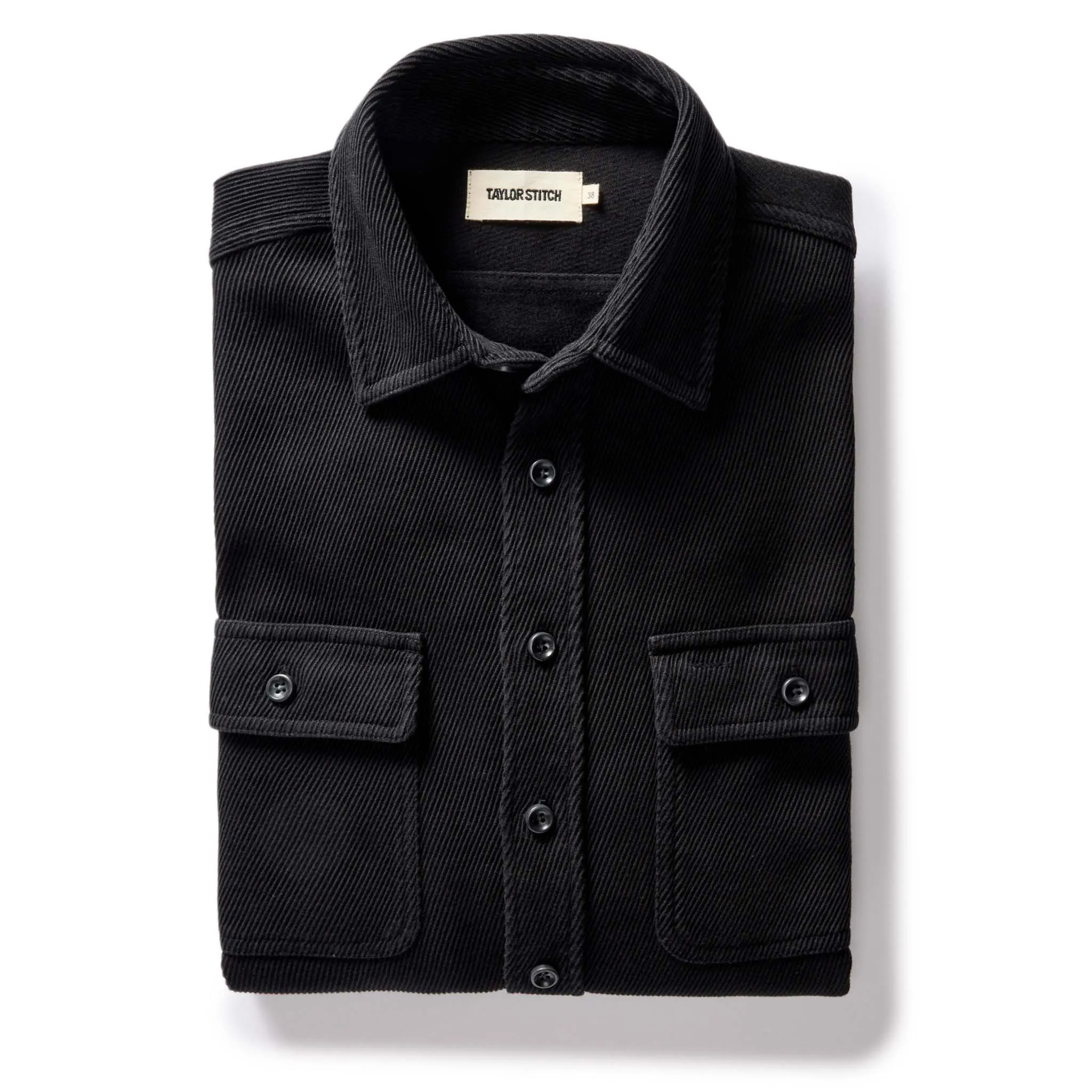 The Ledge Shirt in Coal Twill sold by Taylor Stitch