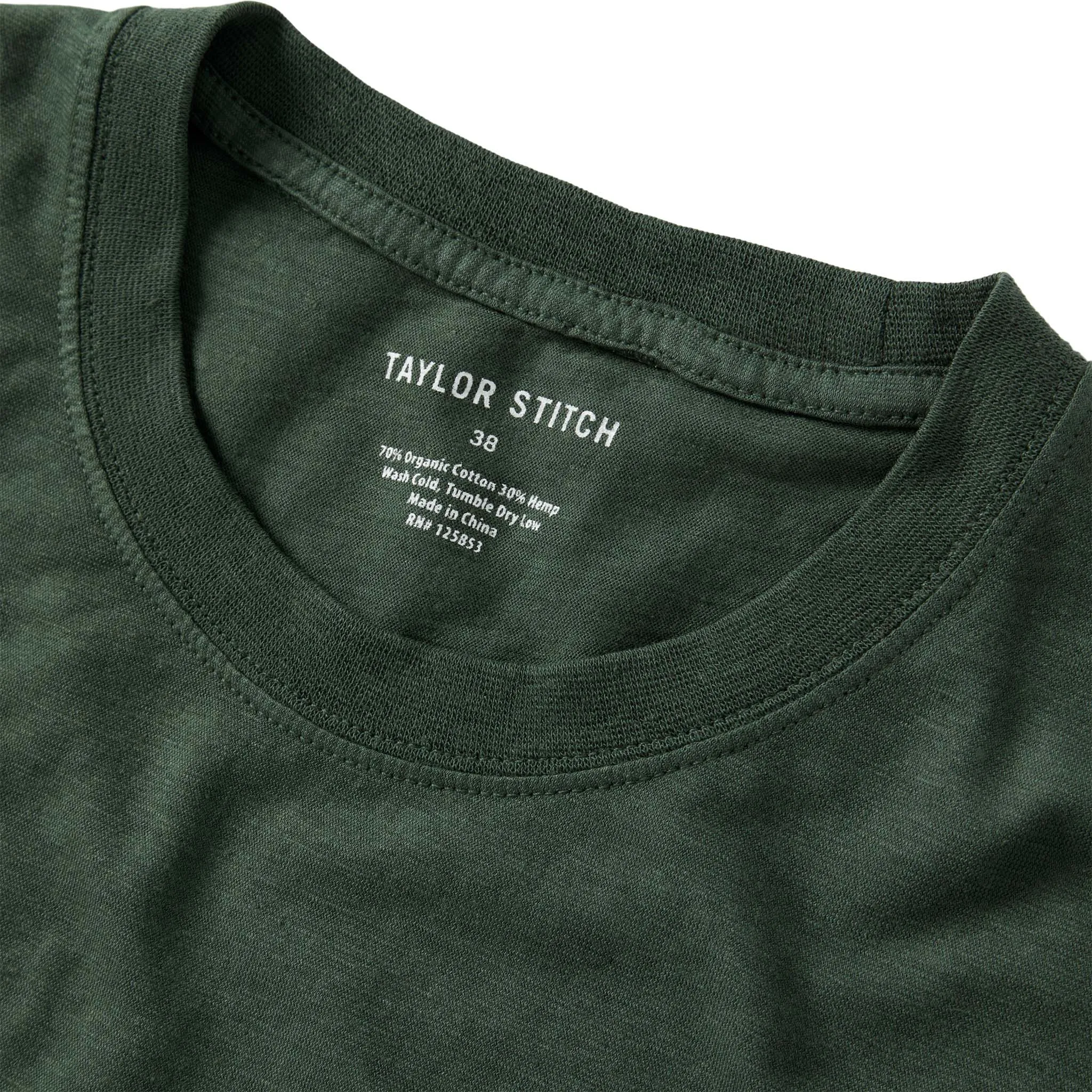 The Cotton Hemp Long Sleeve Tee in Pine sold by Taylor Stitch product image thumbnail 5