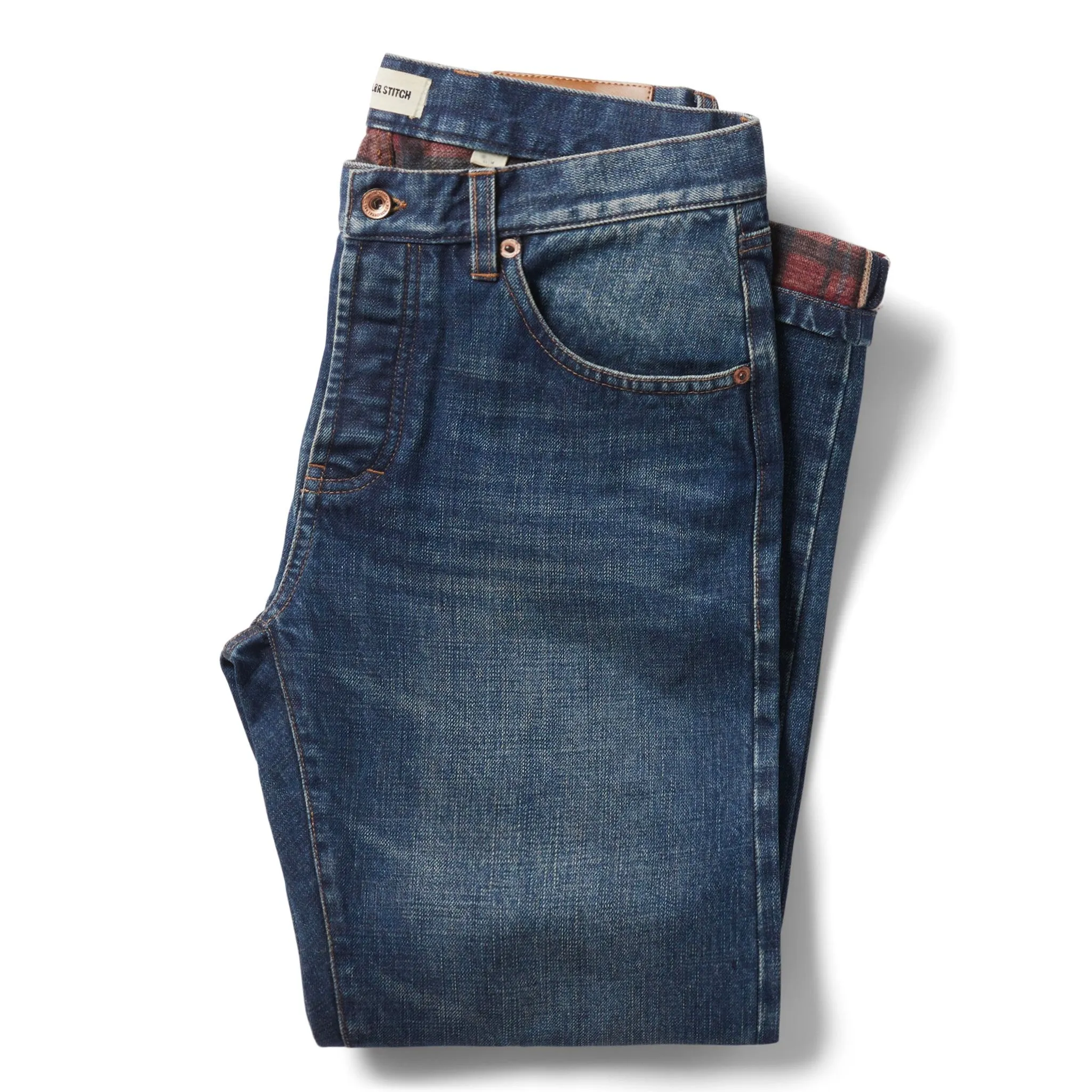 The Democratic Brushed Back Jean in Sawyer Wash Organic Selvage sold by Taylor Stitch