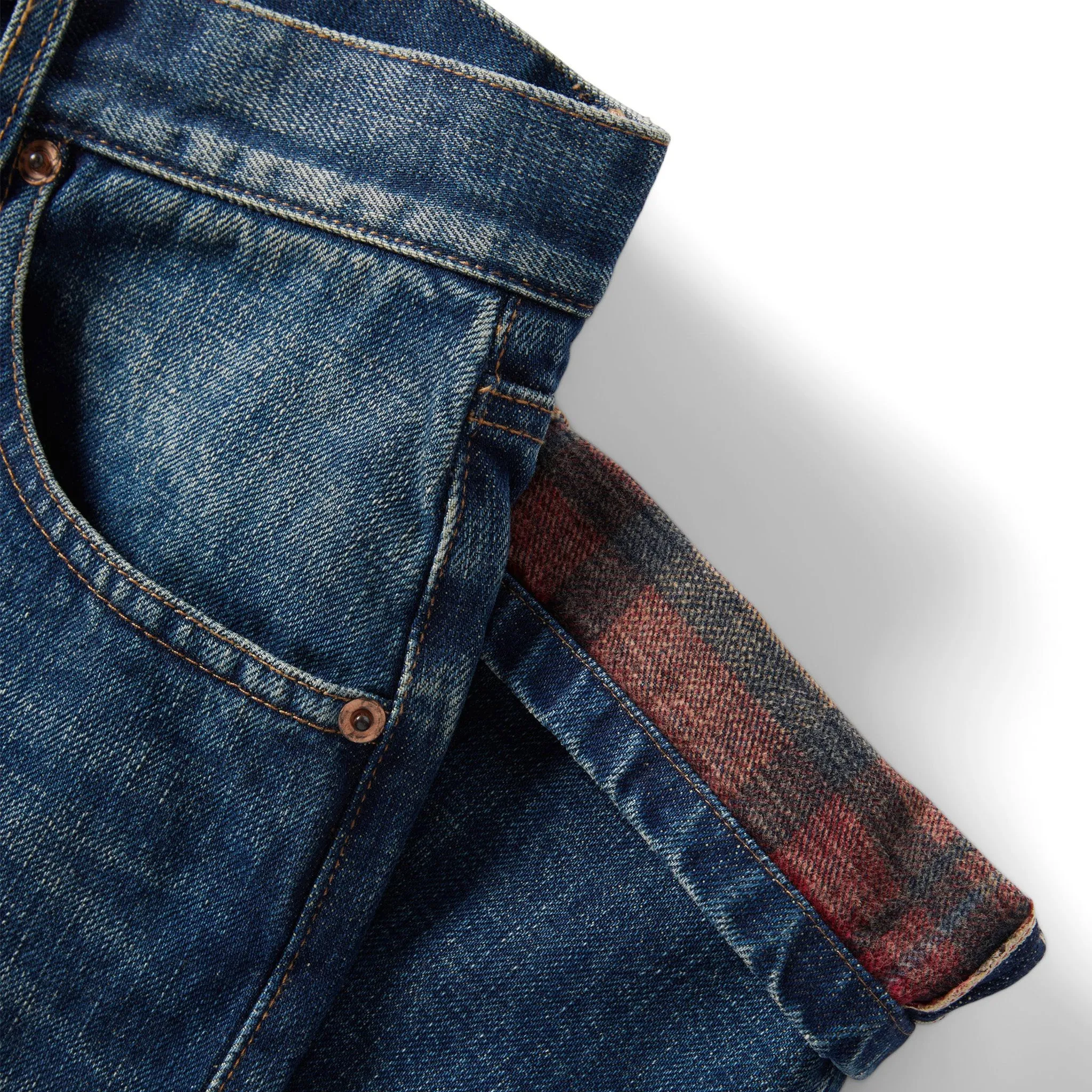 The Democratic Brushed Back Jean in Sawyer Wash Organic Selvage sold by Taylor Stitch product image thumbnail 5