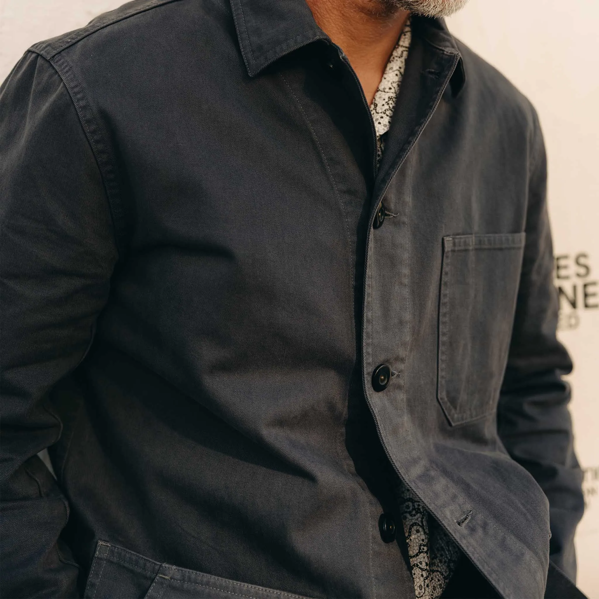 The Ojai Jacket in Organic Charcoal Foundation Twill sold by Taylor Stitch product image thumbnail 3