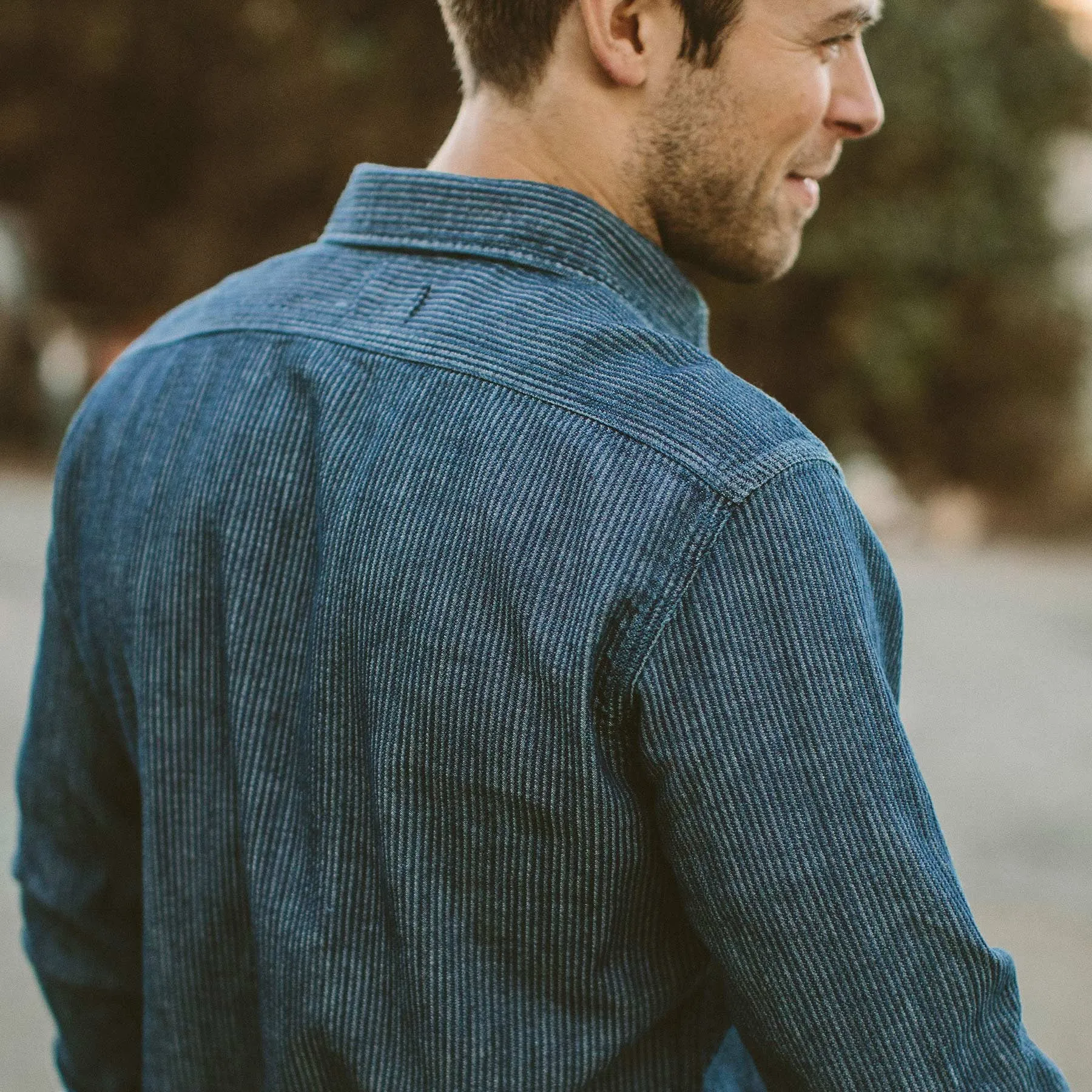 The Utility Shirt in Cone Mills Corded Indigo sold by Taylor Stitch product image thumbnail 5