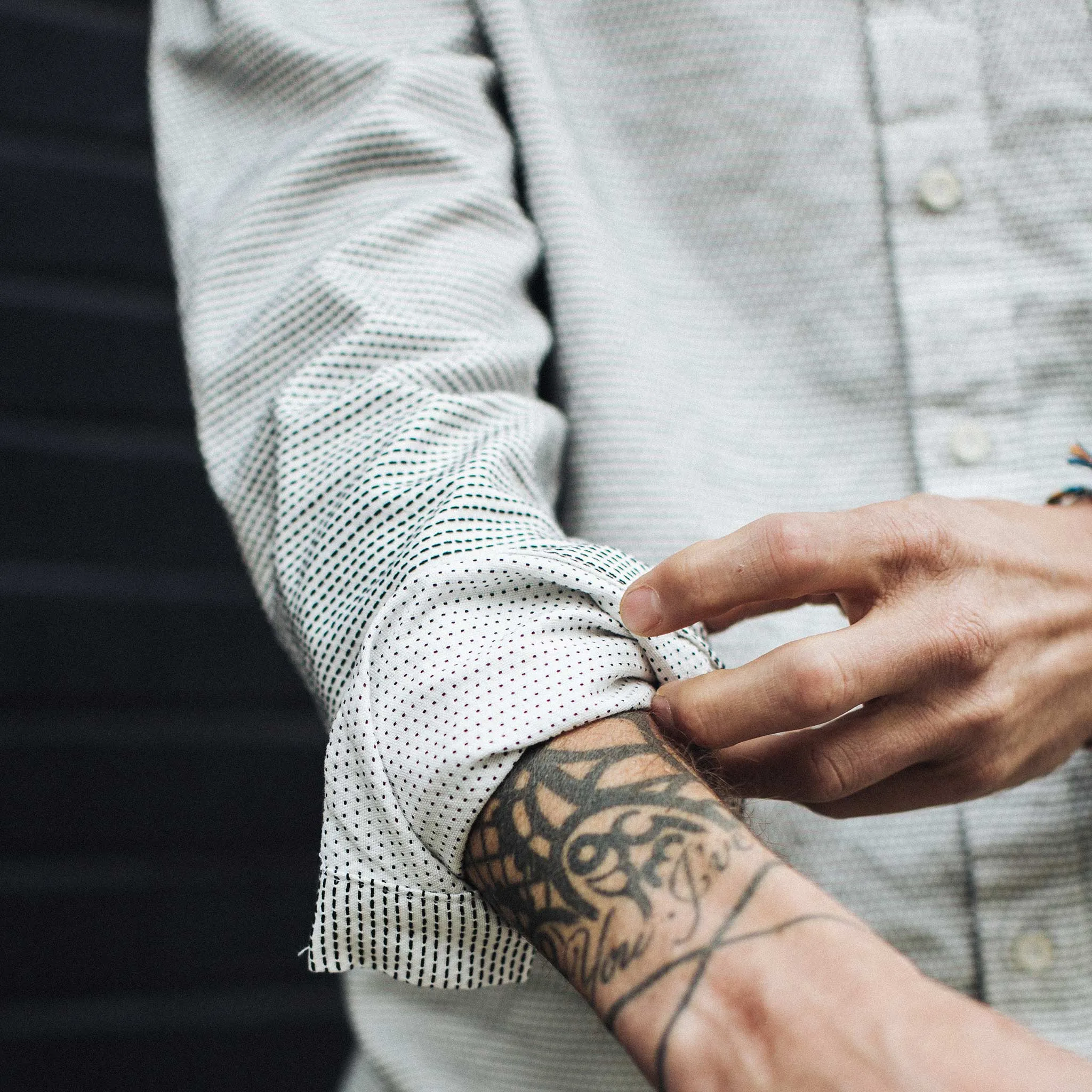 The Jack in White Reverse Jacquard sold by Taylor Stitch product image thumbnail 5