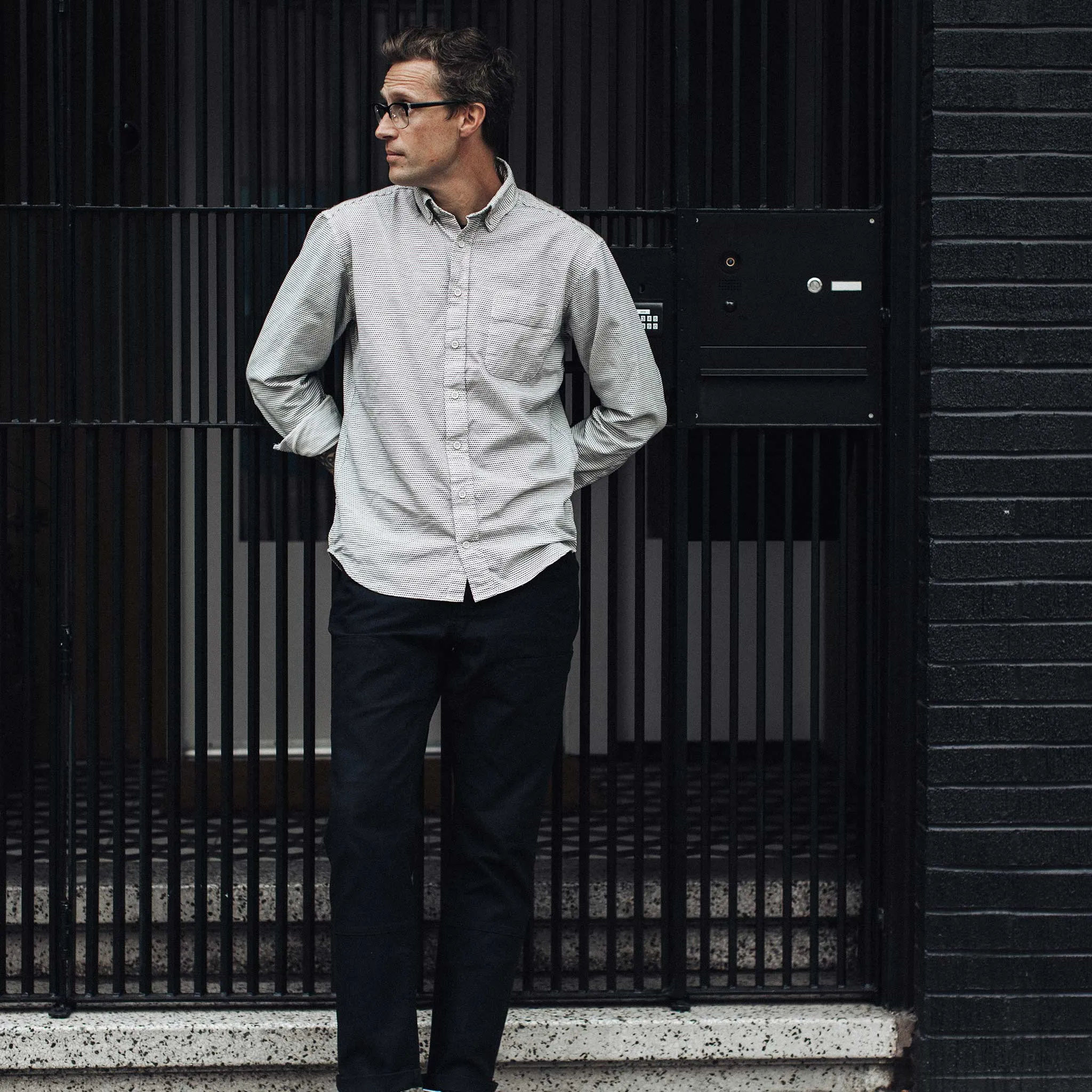 The Jack in White Reverse Jacquard sold by Taylor Stitch product image thumbnail 4