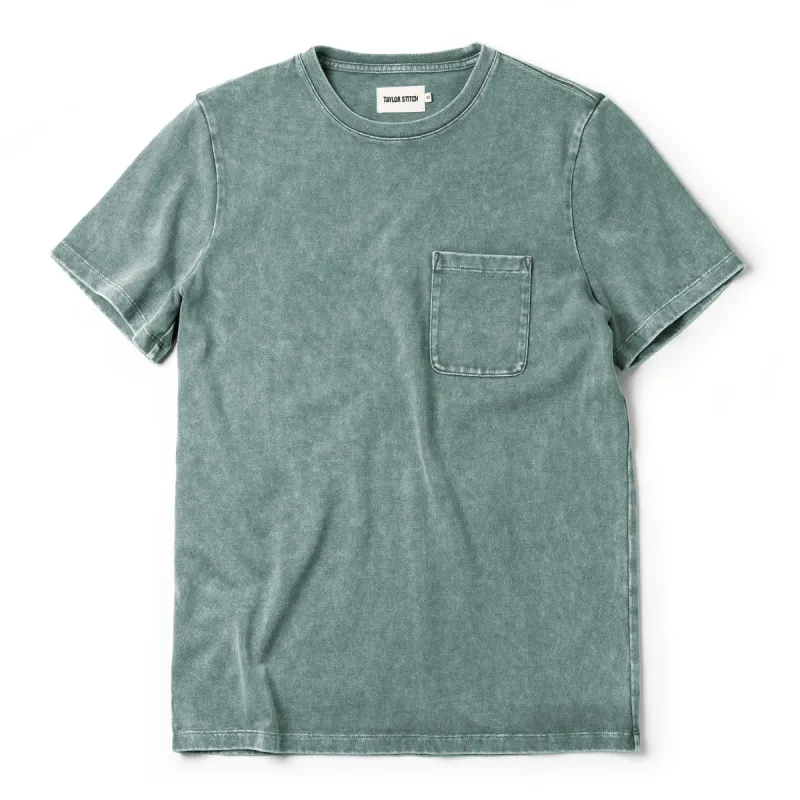 The Heavy Bag Tee in Sea Green sold by Taylor Stitch