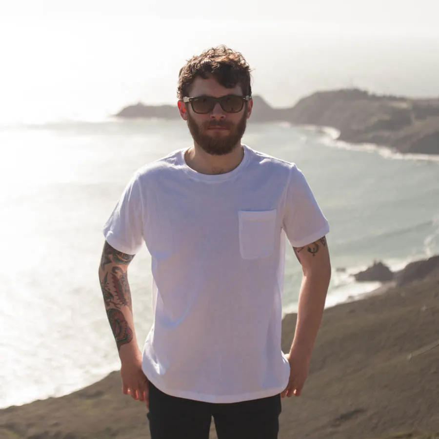 The Crewneck Pocket Tee in White sold by Taylor Stitch product image thumbnail 4