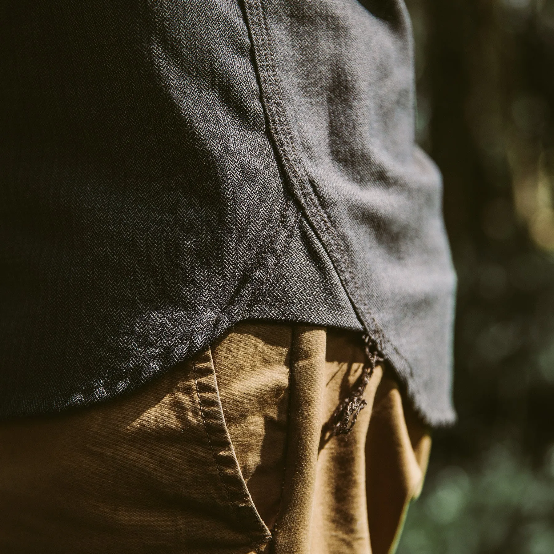 The Utility Shirt in Moss Merino 4S Herringbone sold by Taylor Stitch product image thumbnail 5