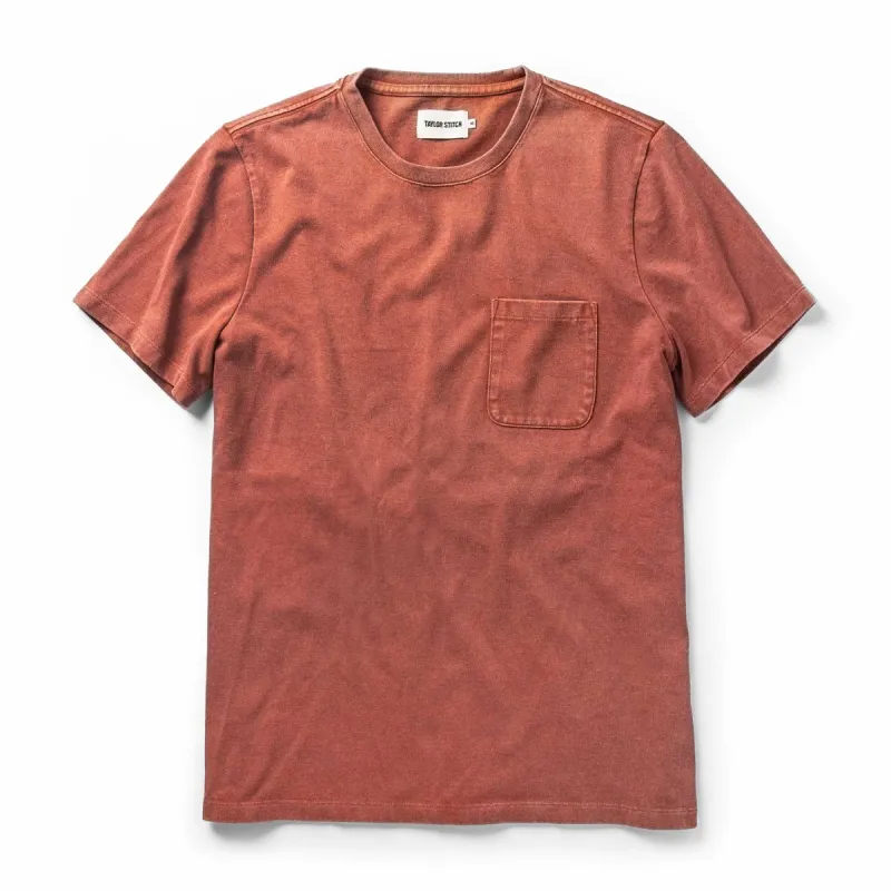 The Heavy Bag Tee in Dusty Clay sold by Taylor Stitch